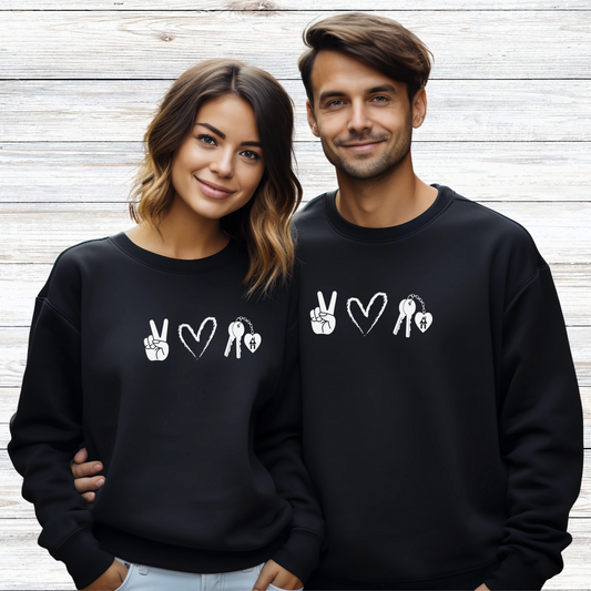 Peace, Love & Real Estate - Crewneck Sweatshirt Unisex S-5XL