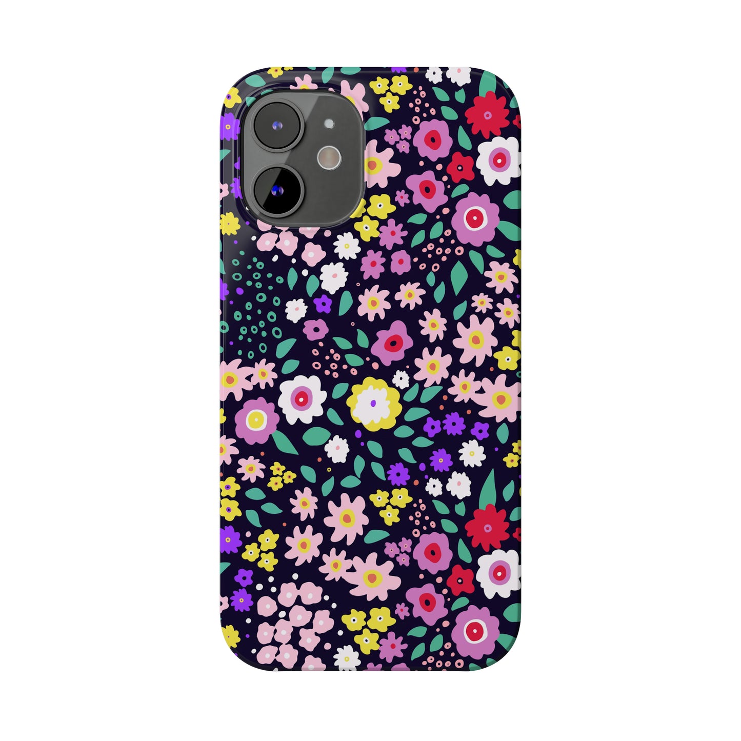 Tiny Colorful Flowers Iphone 15-12 Slim Phone Case