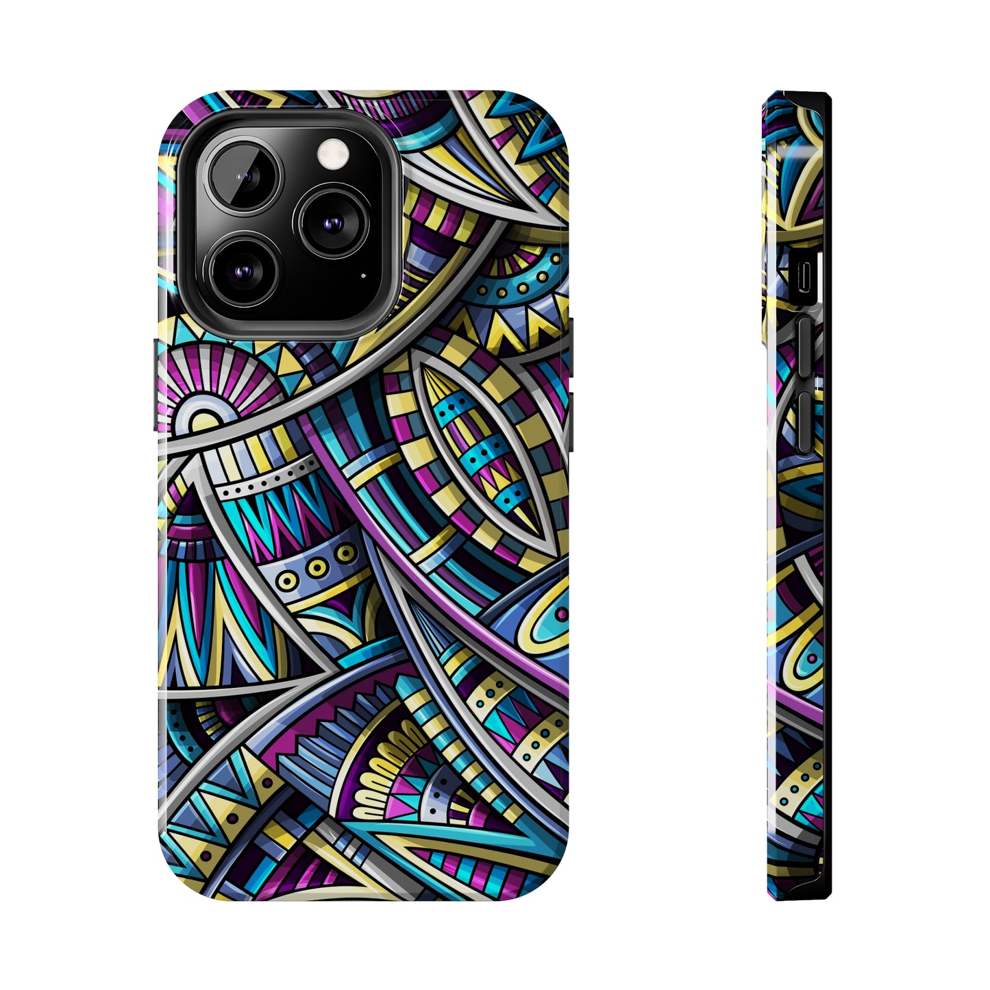 Tribal Colorful Abstract Design Iphone Tough Phone Case