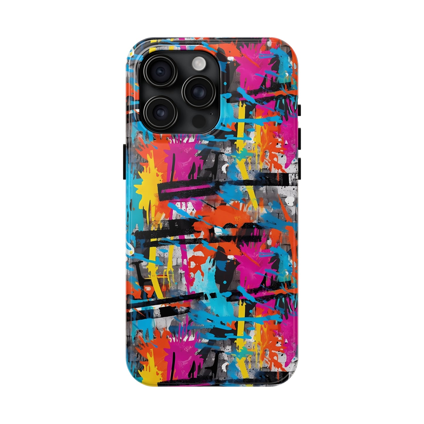 Rainbow Color Abstract Graffiti Design Iphone Tough Phone Case