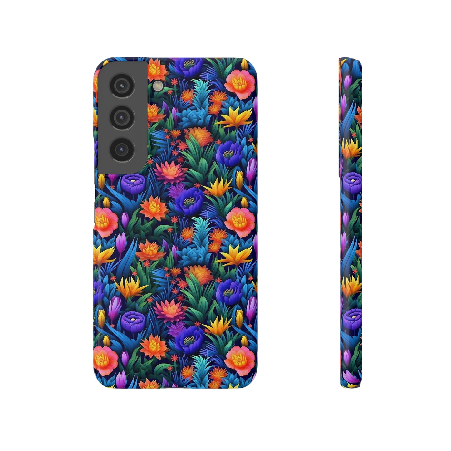 3D Tropical Bright Flowers Samsung Slim Cases