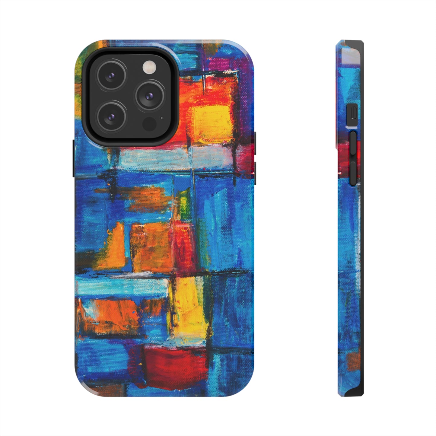 Rainbow Abstract Painting Iphone Tough Phone Case