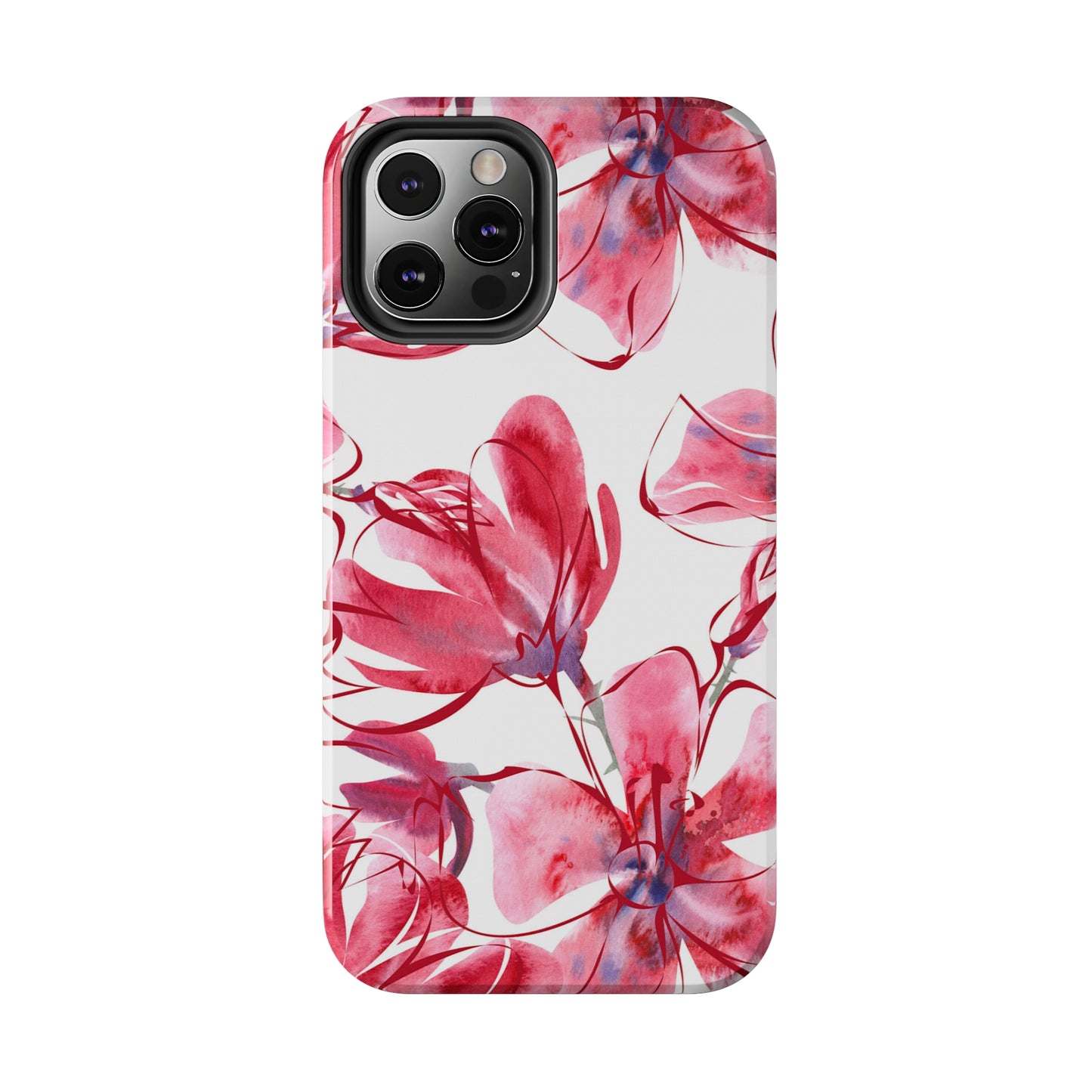 Large Pink Flower Iphone Tough Phone Case