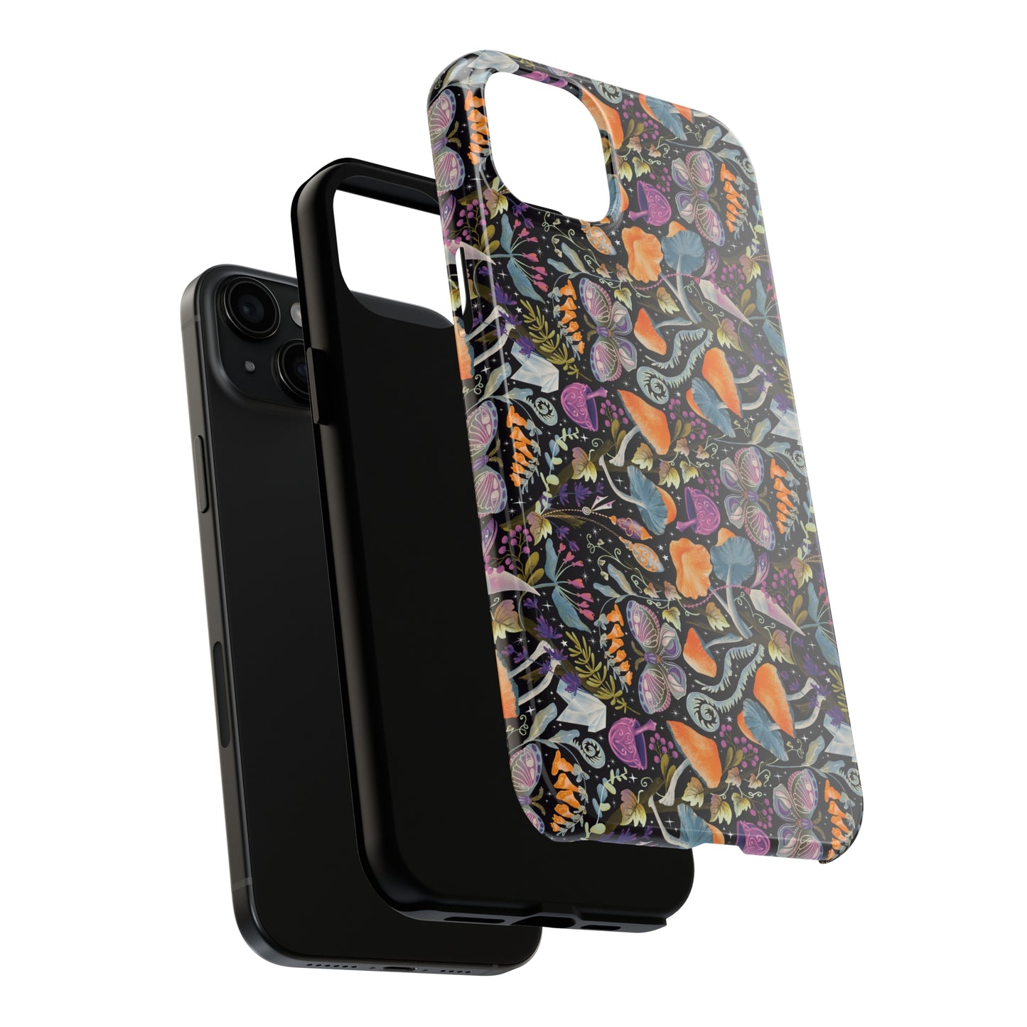 Whimsical Witches' Haven Mystical Garden of Mushrooms and Butterflies Iphone Tough Phone Case