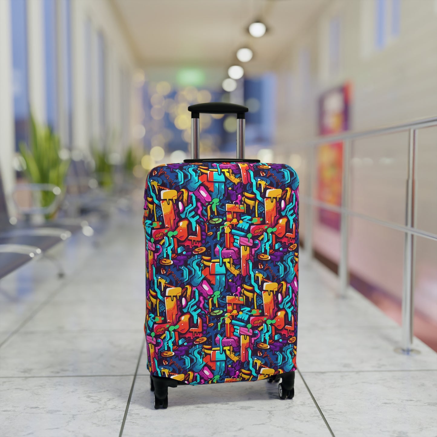 3D Abstract Colorful Street Graffiti Art Design  - Luggage Protector and Cover 3 Sizes