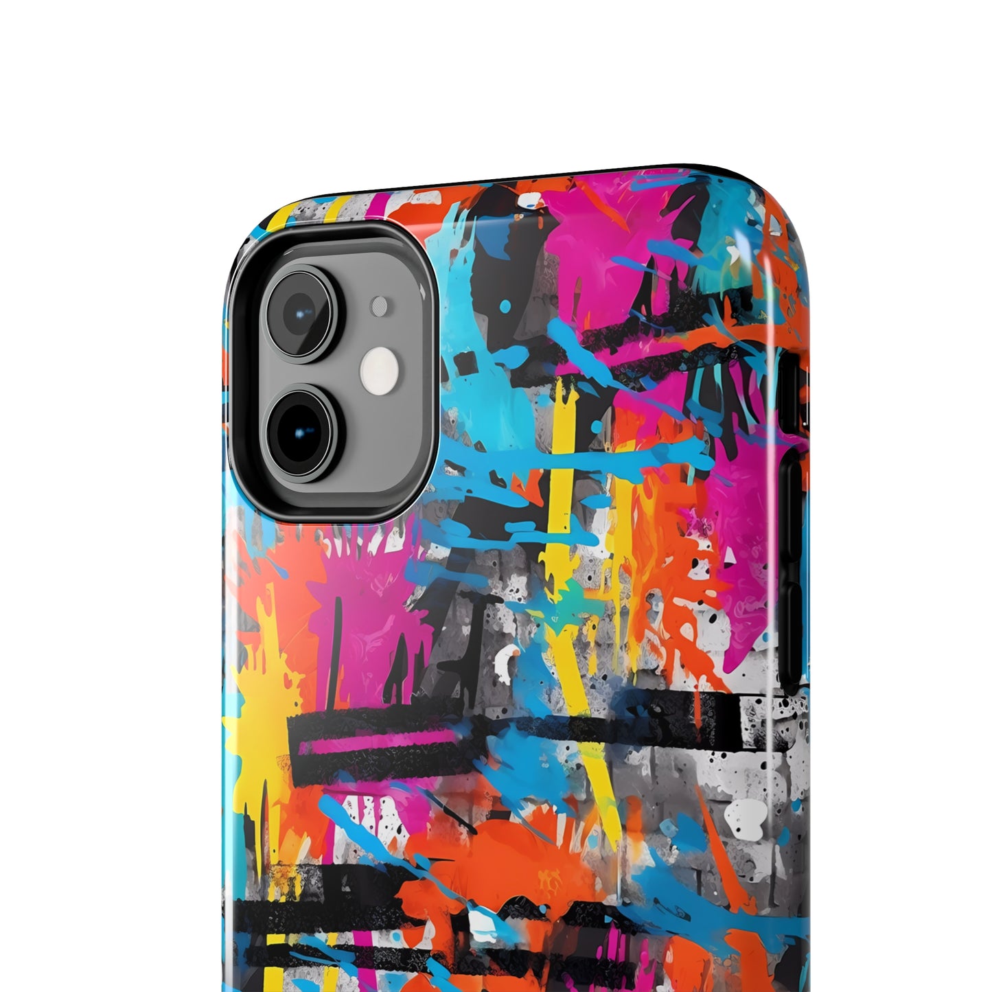 Rainbow Color Abstract Graffiti Design Iphone Tough Phone Case