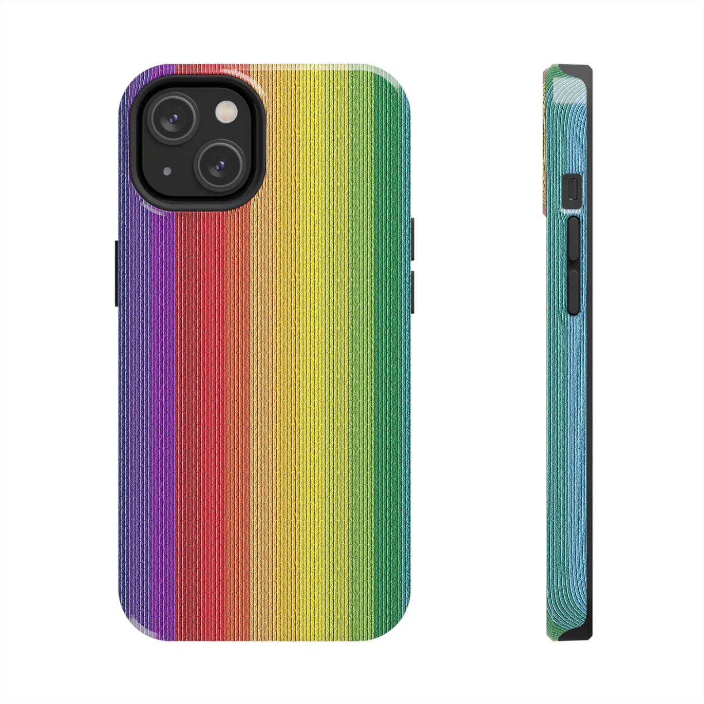 Rainbow Stripe Design Iphone Tough Phone Case