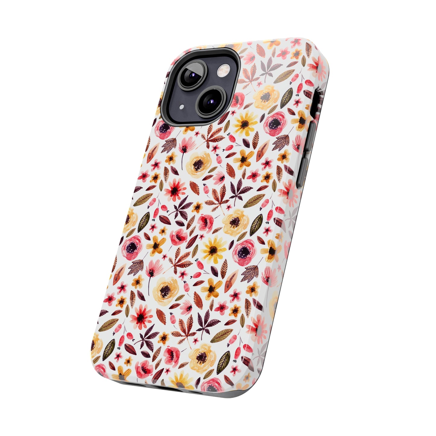 Pink & Yellow Spring Flowers Iphone Tough Phone Case