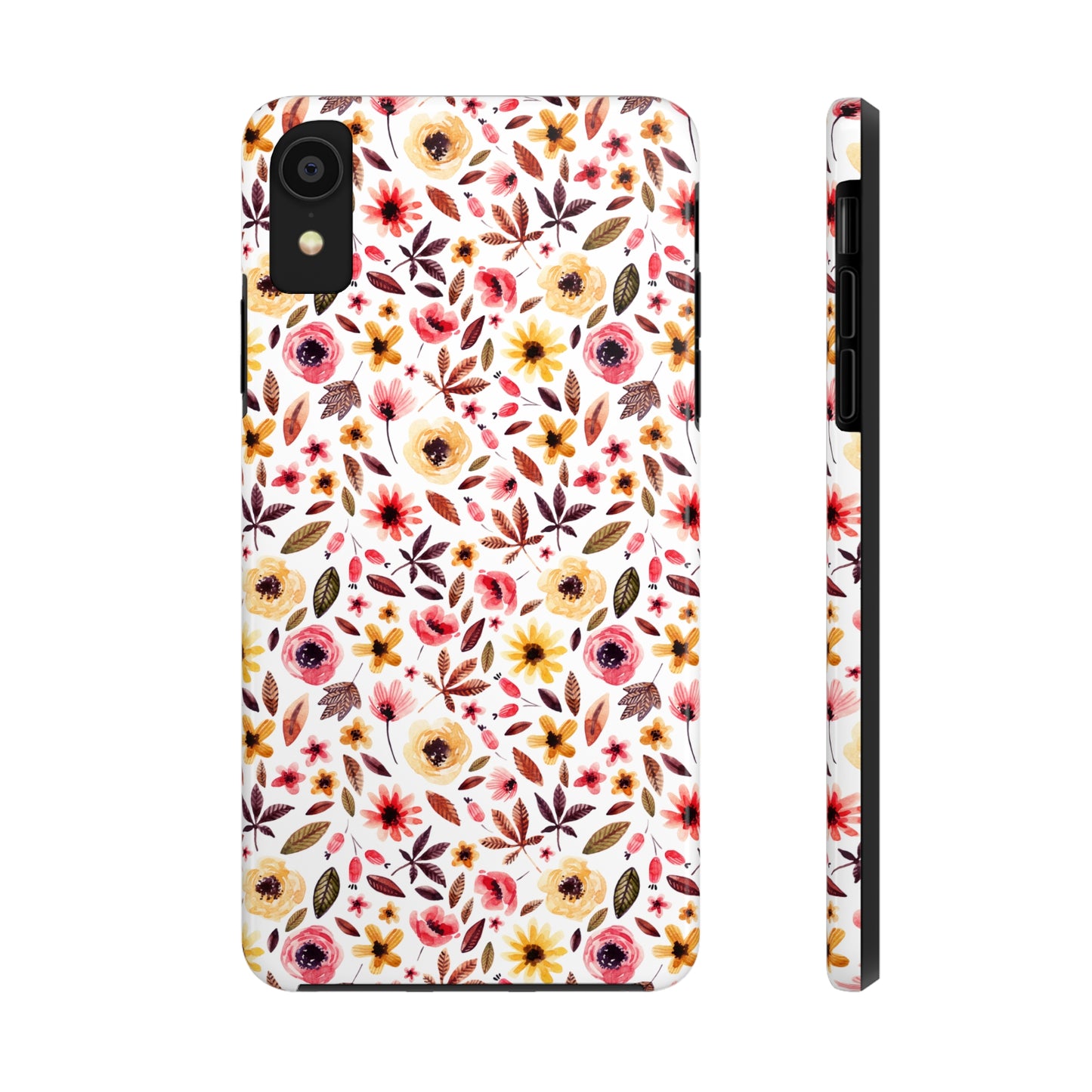 Pink & Yellow Spring Flowers Iphone Tough Phone Case