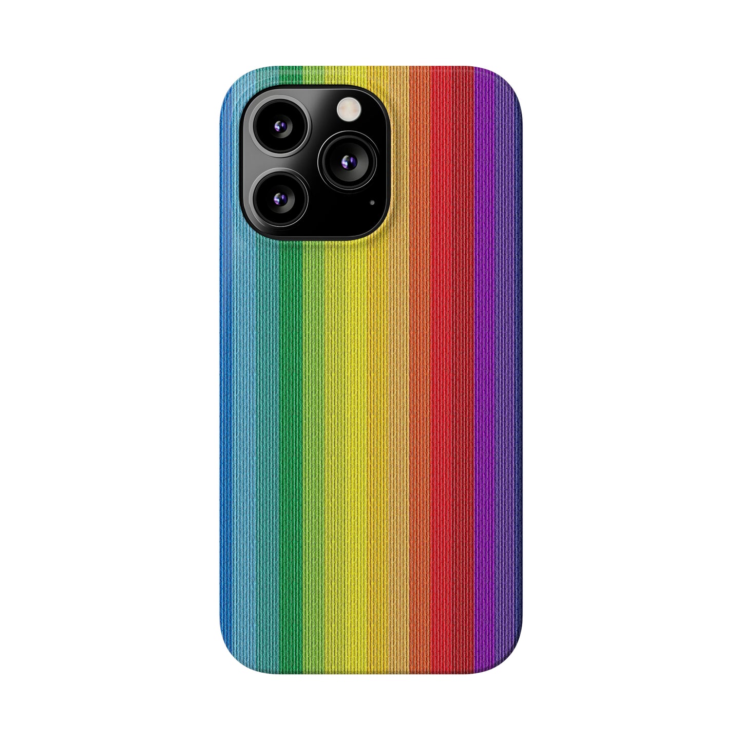 Rainbow Stripe Design Iphone 15-12 Slim Phone Case