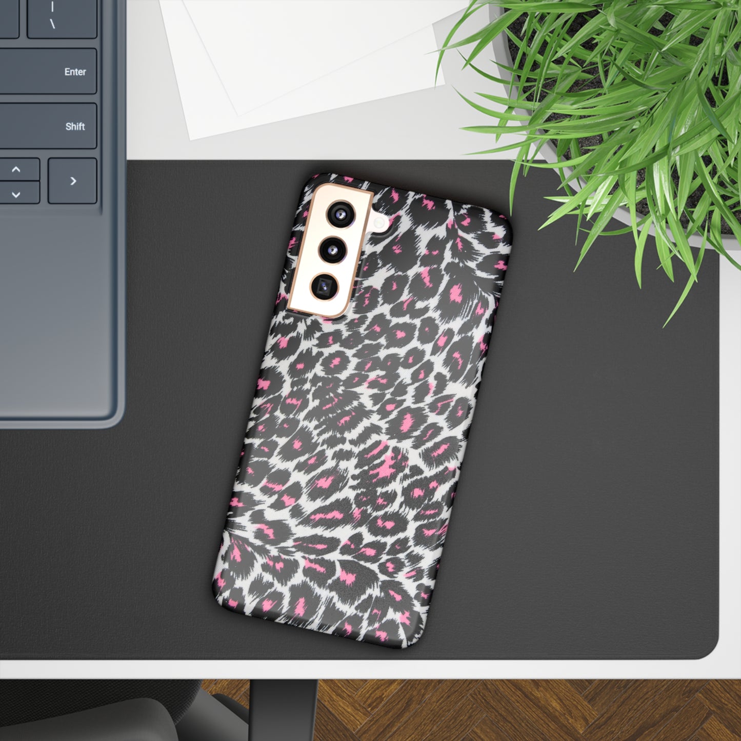 Fierce Femininity Pink and Black Leopard Print Samsung Slim Cases