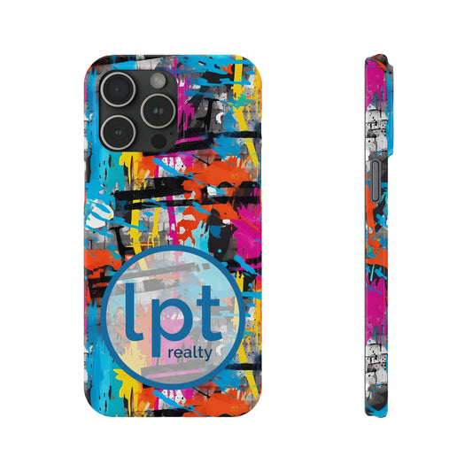 LPT Realty Logo -  Rainbow Color Abstract Graffiti Design Iphone 15-12 Slim Phone Case