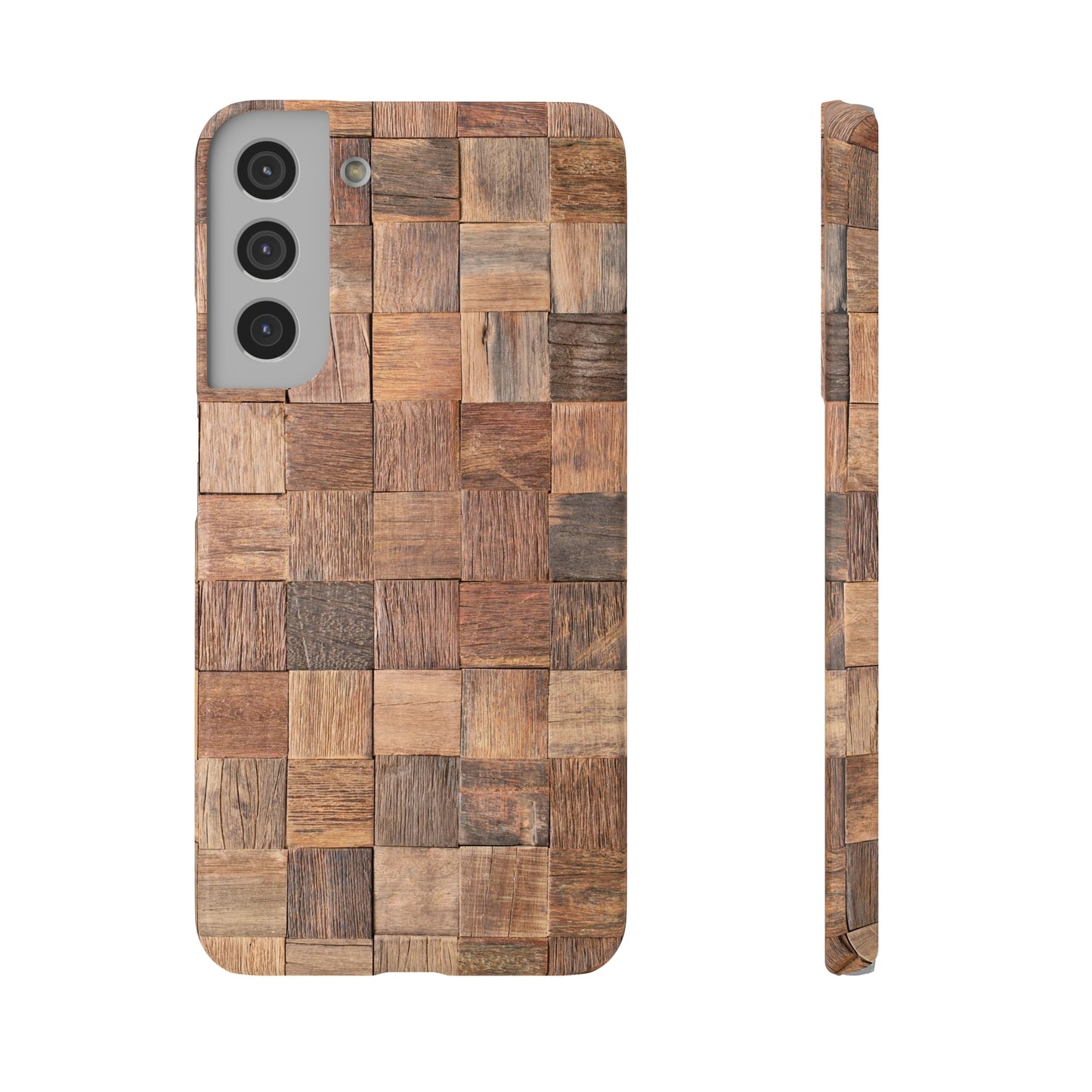 Organic Elegance Natural Woven Wood Design Design Samsung Slim Cases