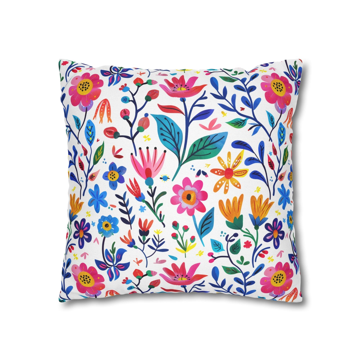 Blossoming Beauties: Charming Floral Blooms to Welcome Spring Spun Polyester Square Pillowcase 4 Sizes