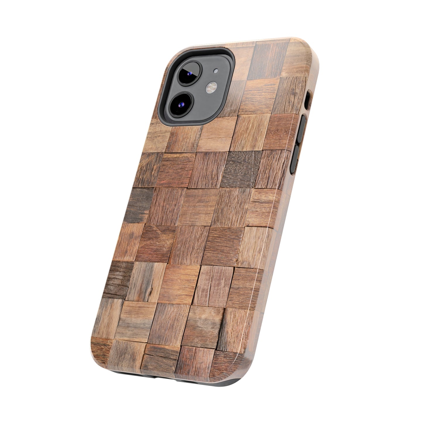 Organic Elegance Natural Woven Wood Design Design Iphone Tough Phone Case