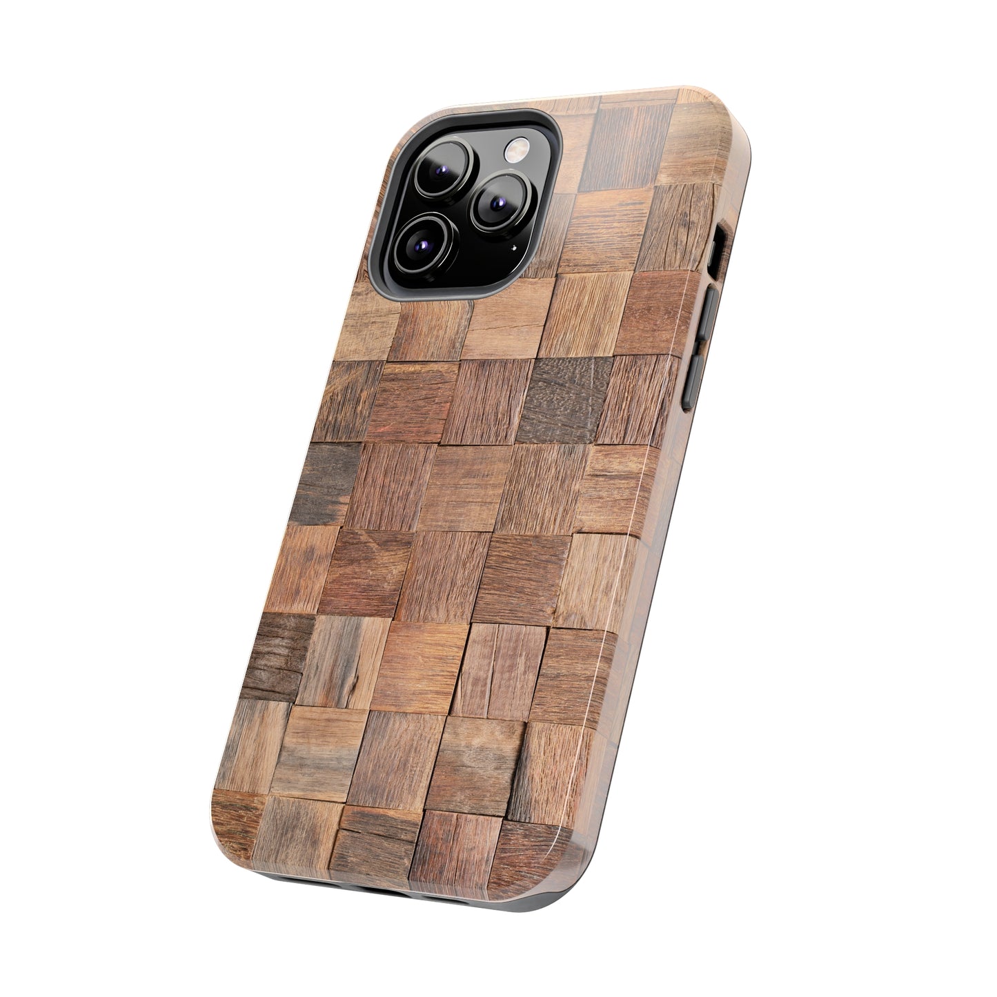 Organic Elegance Natural Woven Wood Design Design Iphone Tough Phone Case