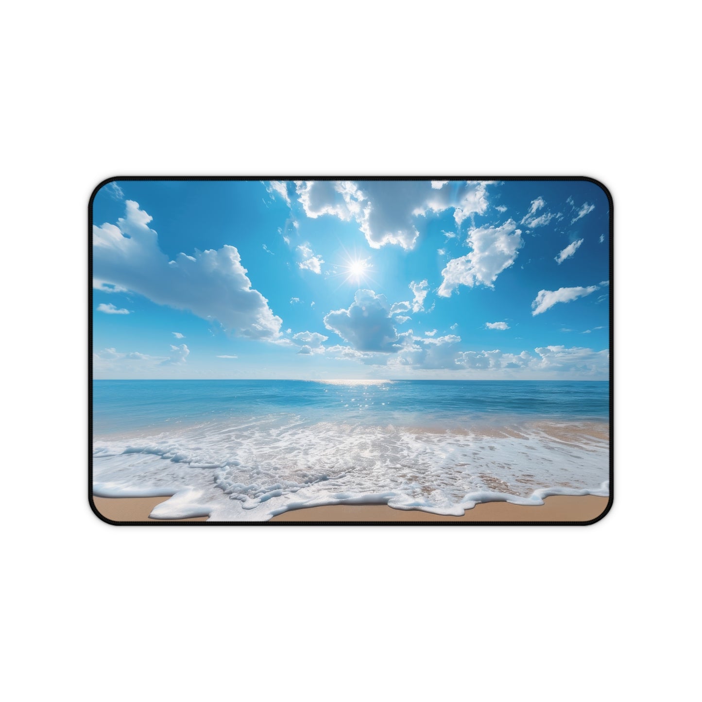 Tranquil Beachscape with Endless Blue Sky, Sparkling Ocean, and Golden Sand Extended Gaming Mouse Pad  Desk Mat  - 3 Sizes