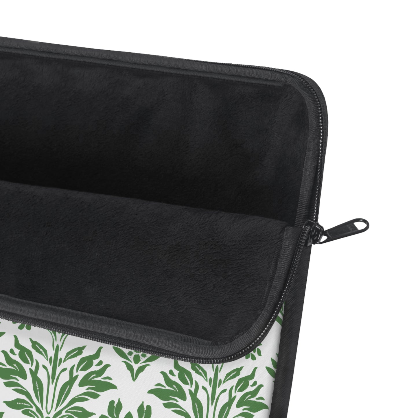 Green Floral Indian Block Print Pattern Laptop or Ipad Protective Sleeve 3 Sizes Available