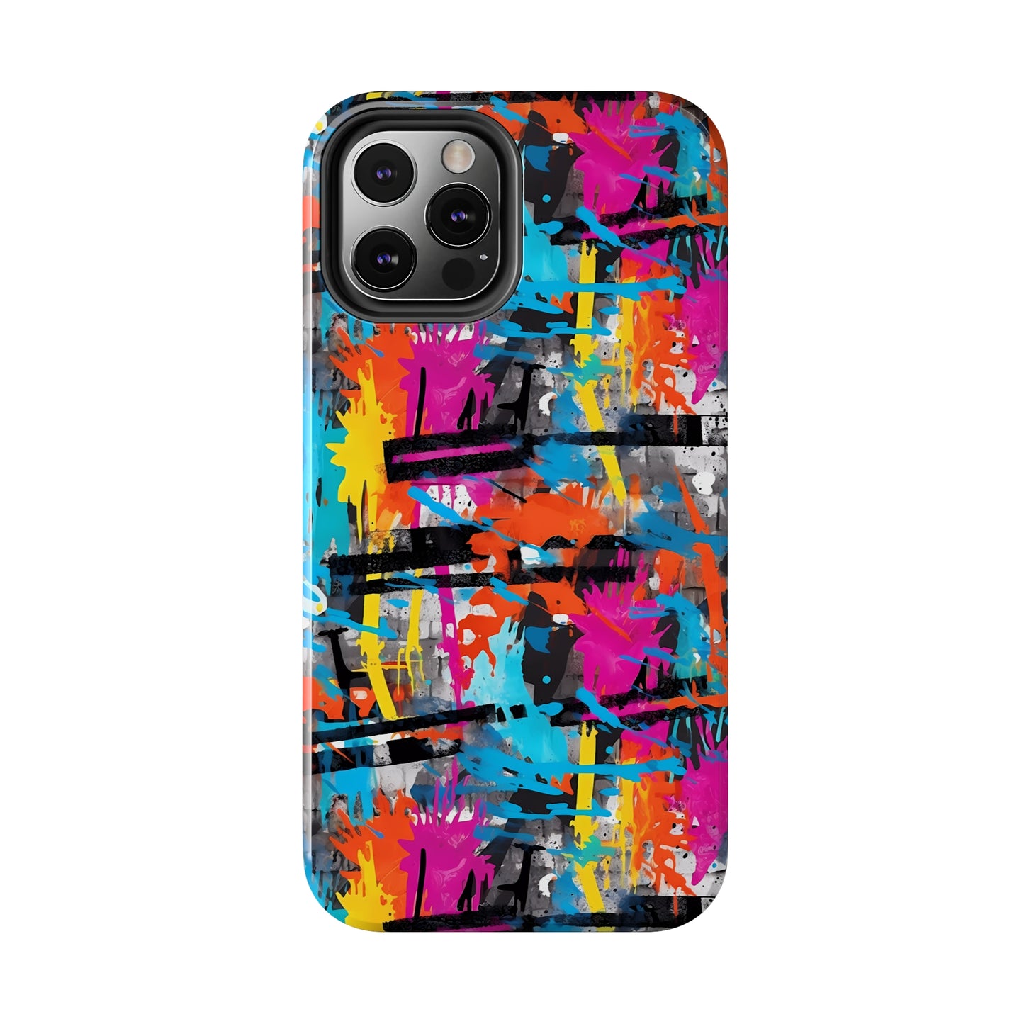 Rainbow Color Abstract Graffiti Design Iphone Tough Phone Case