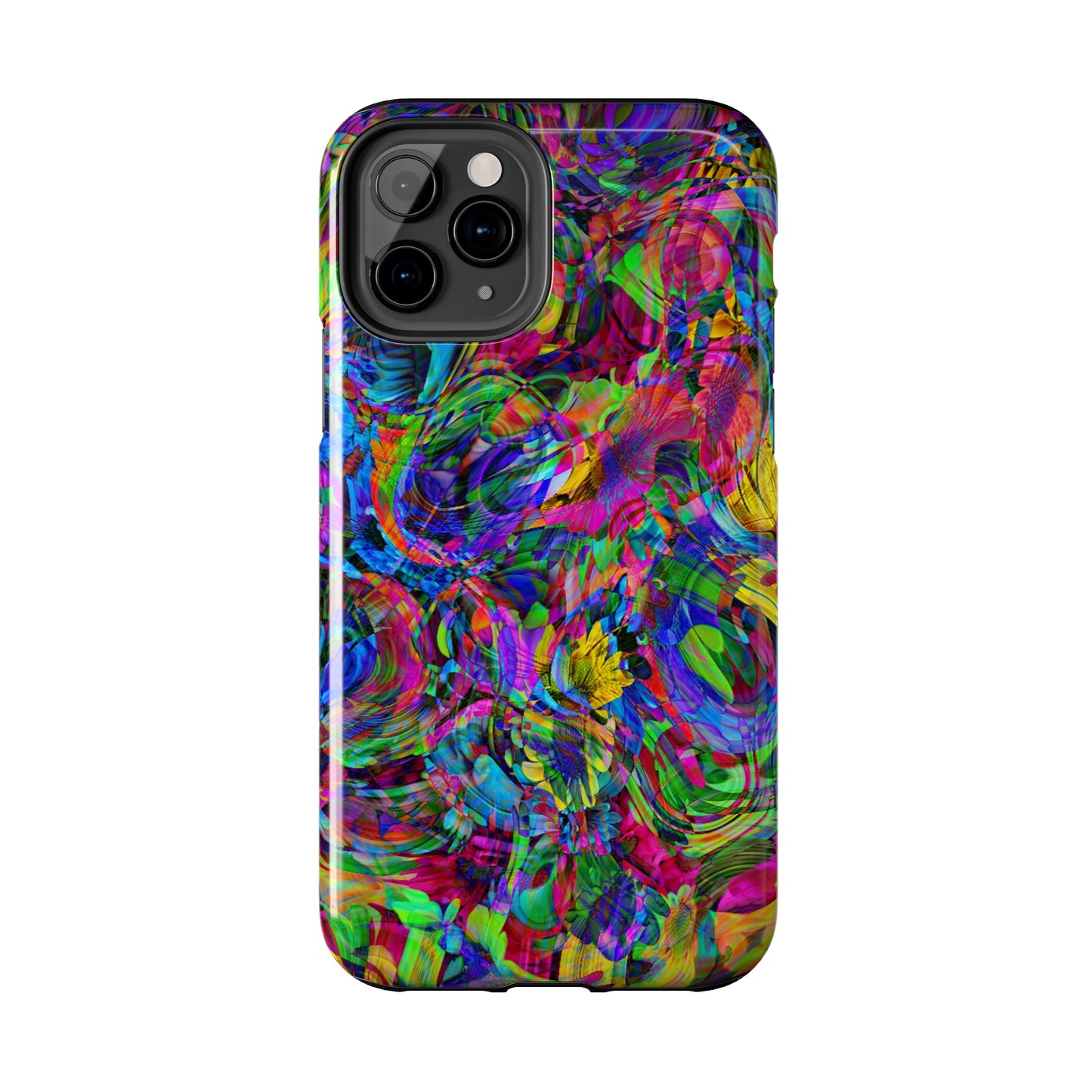 Rainbow Swirls Design Iphone Tough Phone Case