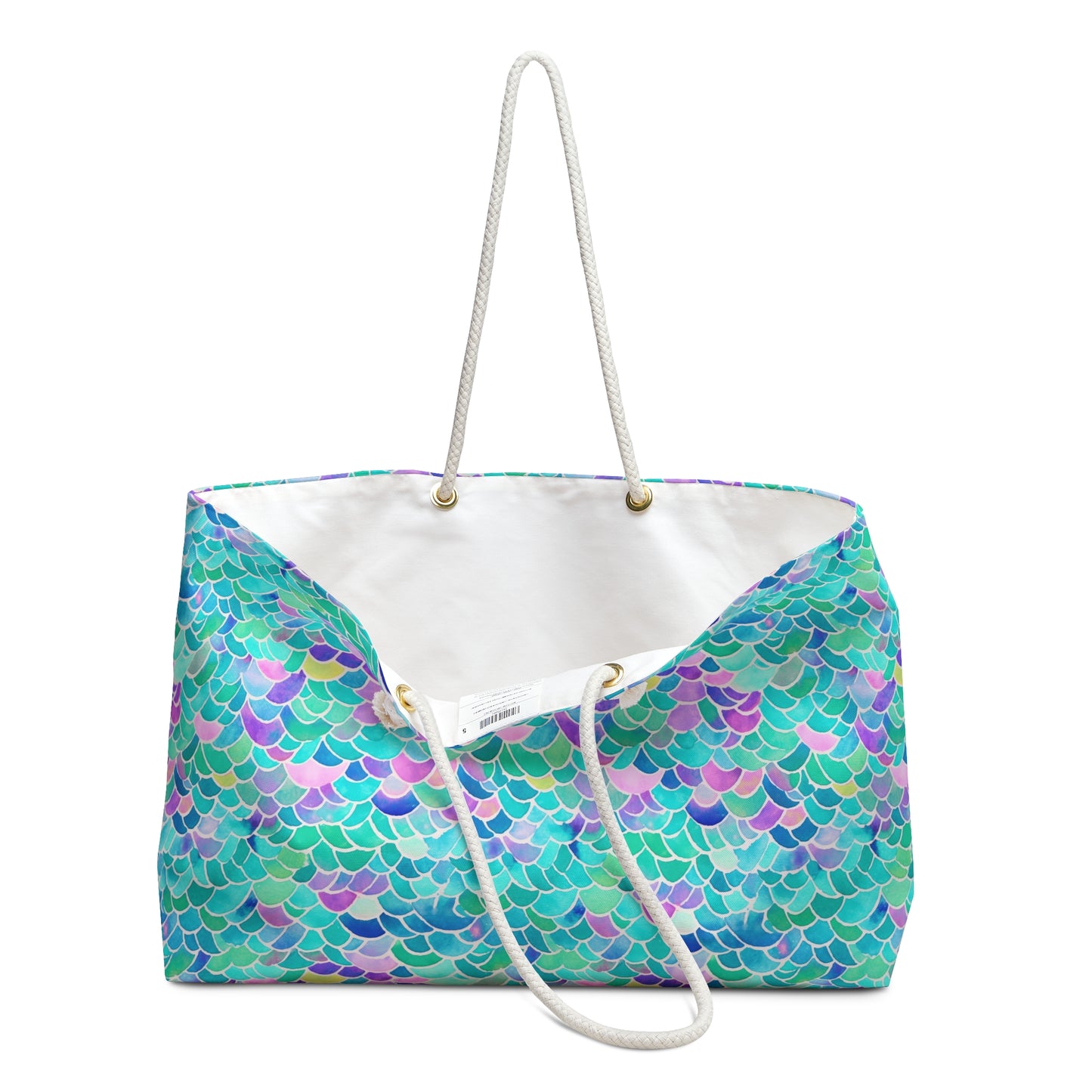 Pastel Seas: Mermaid Tail in Enchanting Pastel Hues Oversized Weekender Bag