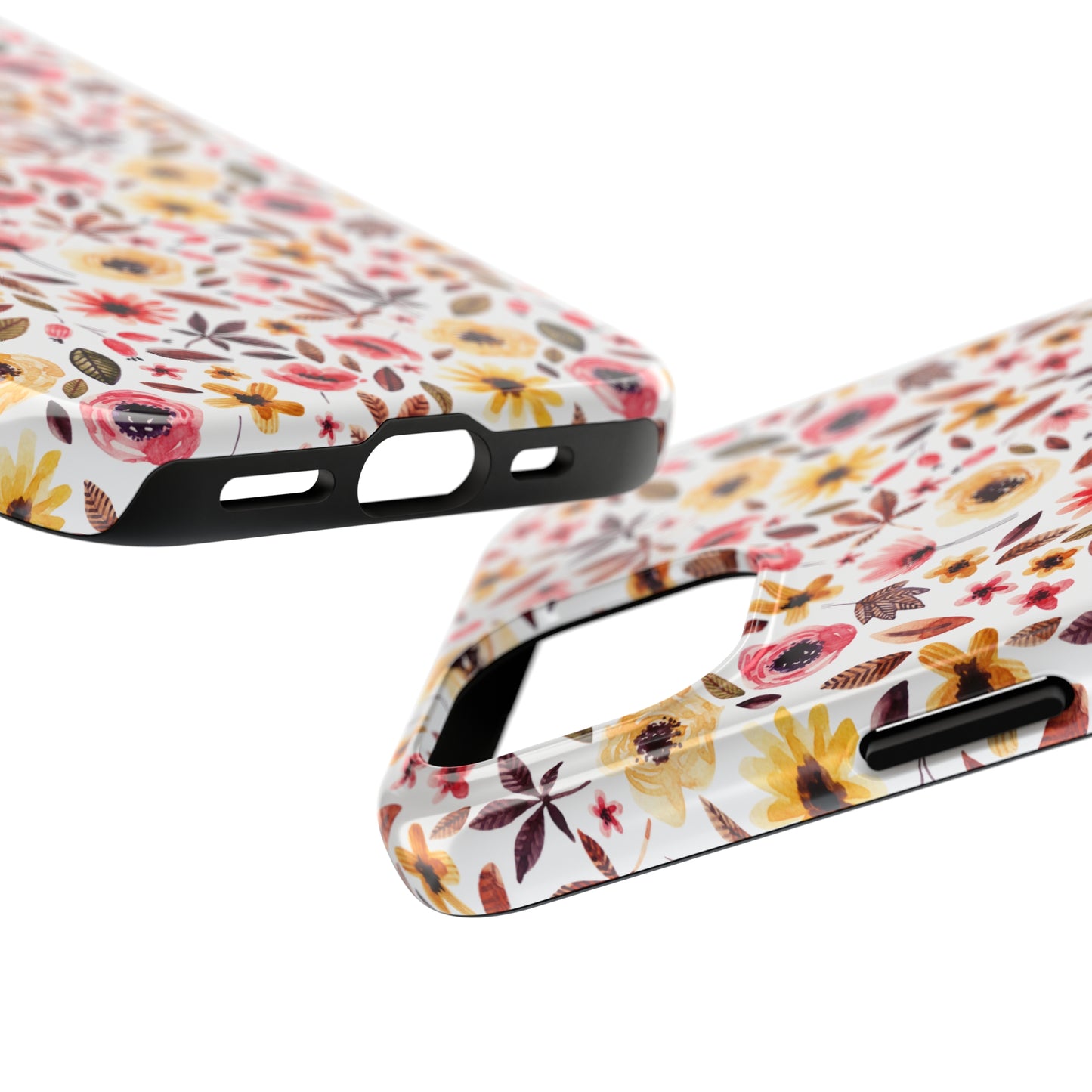 Pink & Yellow Spring Flowers Iphone Tough Phone Case