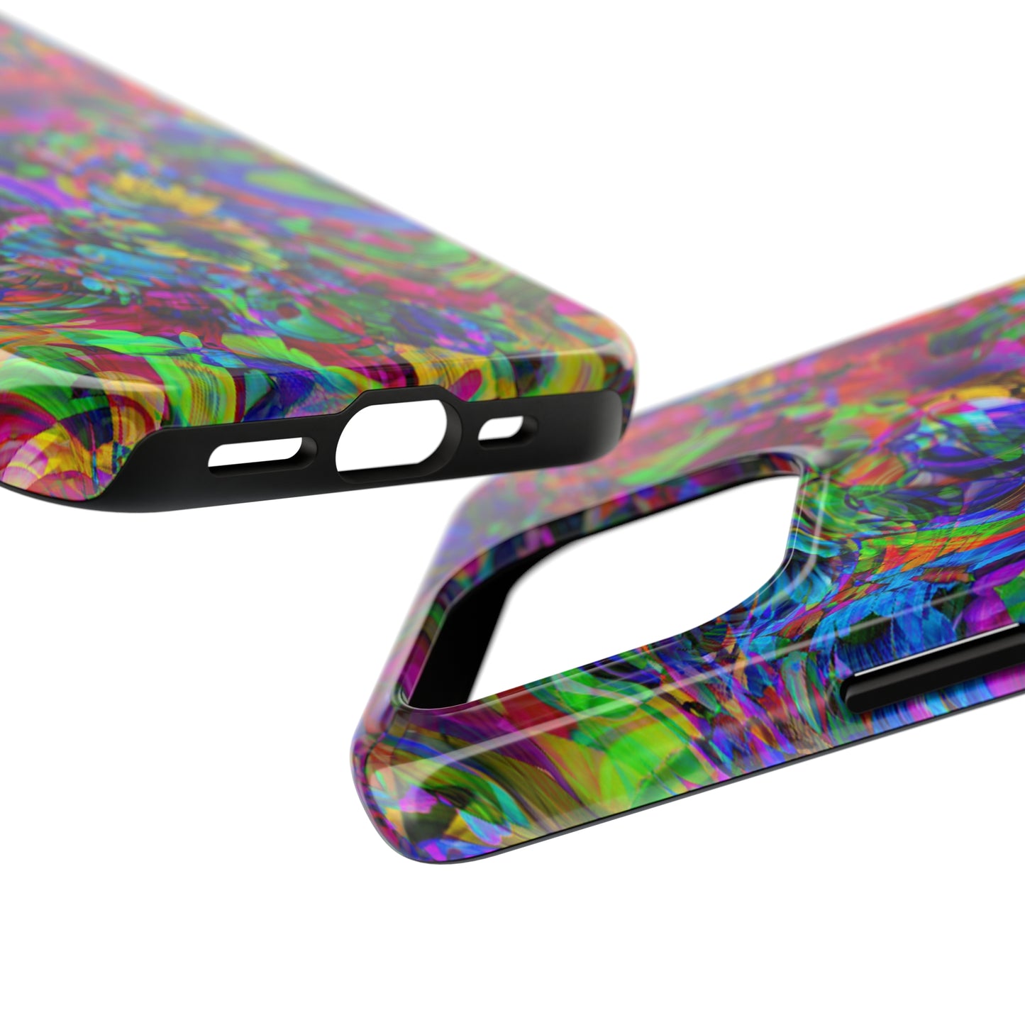 Rainbow Swirls Design Iphone Tough Phone Case