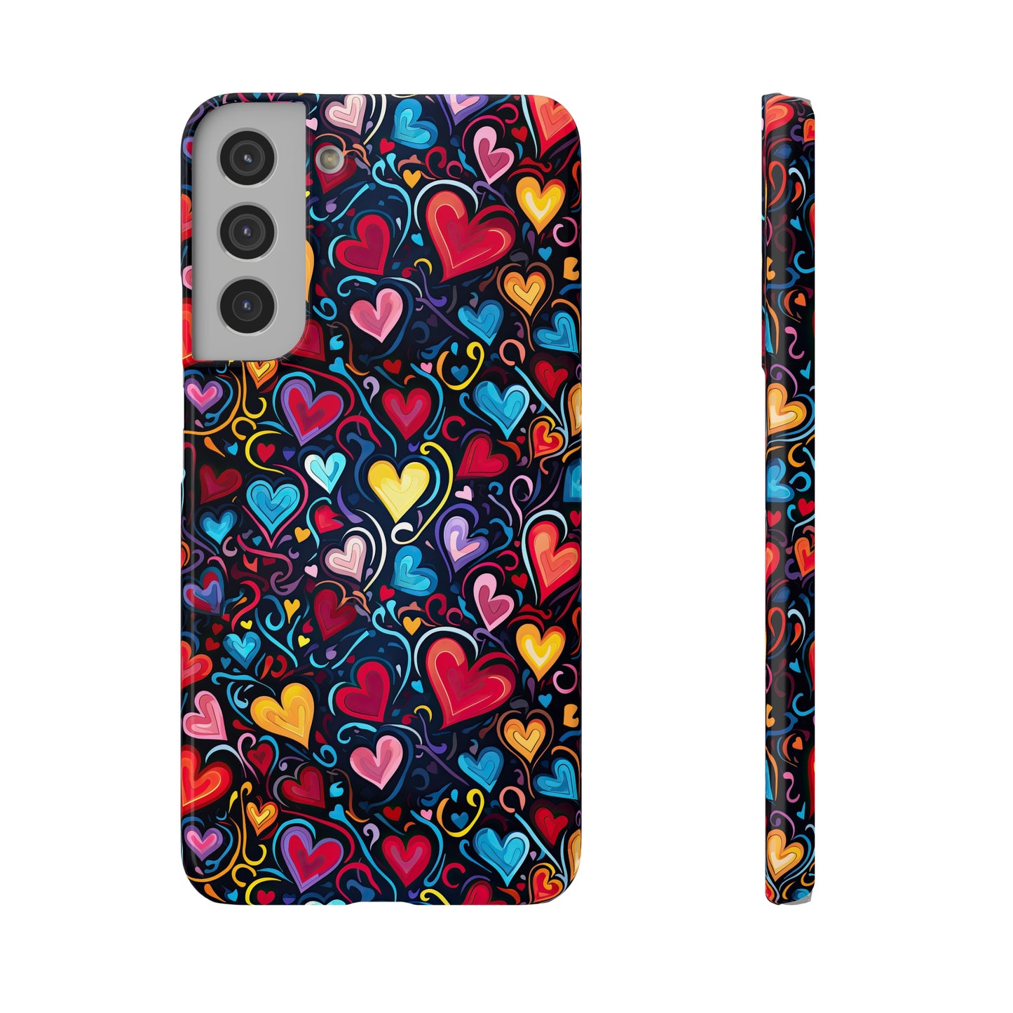 Whimsical Colorful Heart Design Samsung Slim Cases