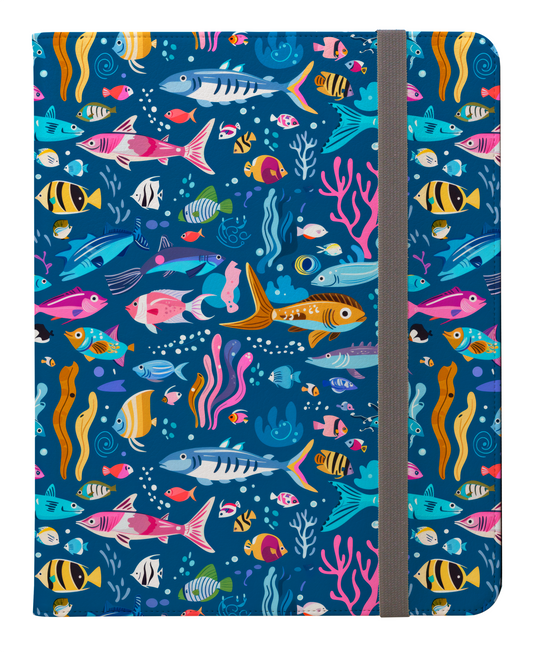 Enchanted Ocean: Magical Underwater Fish, Sharks and other Sea Creatures Protective iPad Pro 11 & Pro 12.9 Protective Case and Pencil Holder