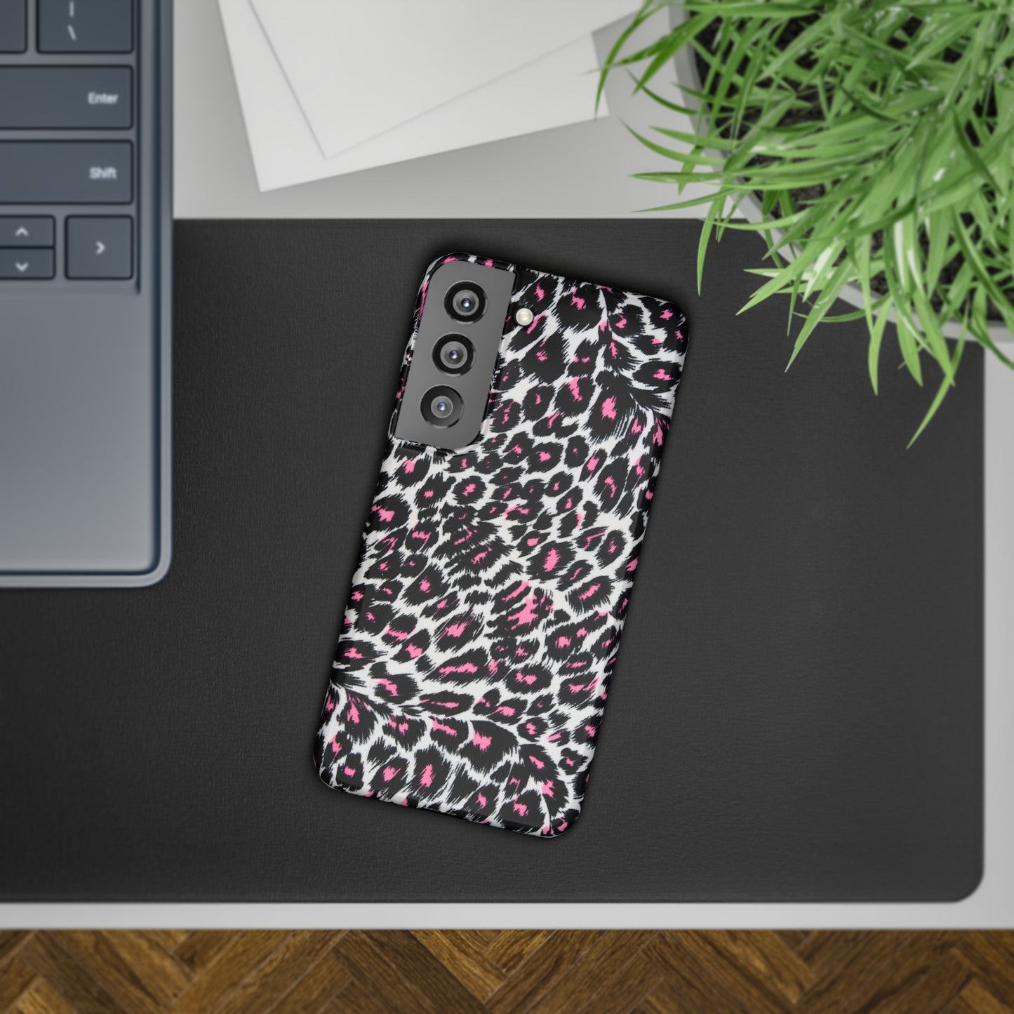 Fierce Femininity Pink and Black Leopard Print Samsung Slim Cases