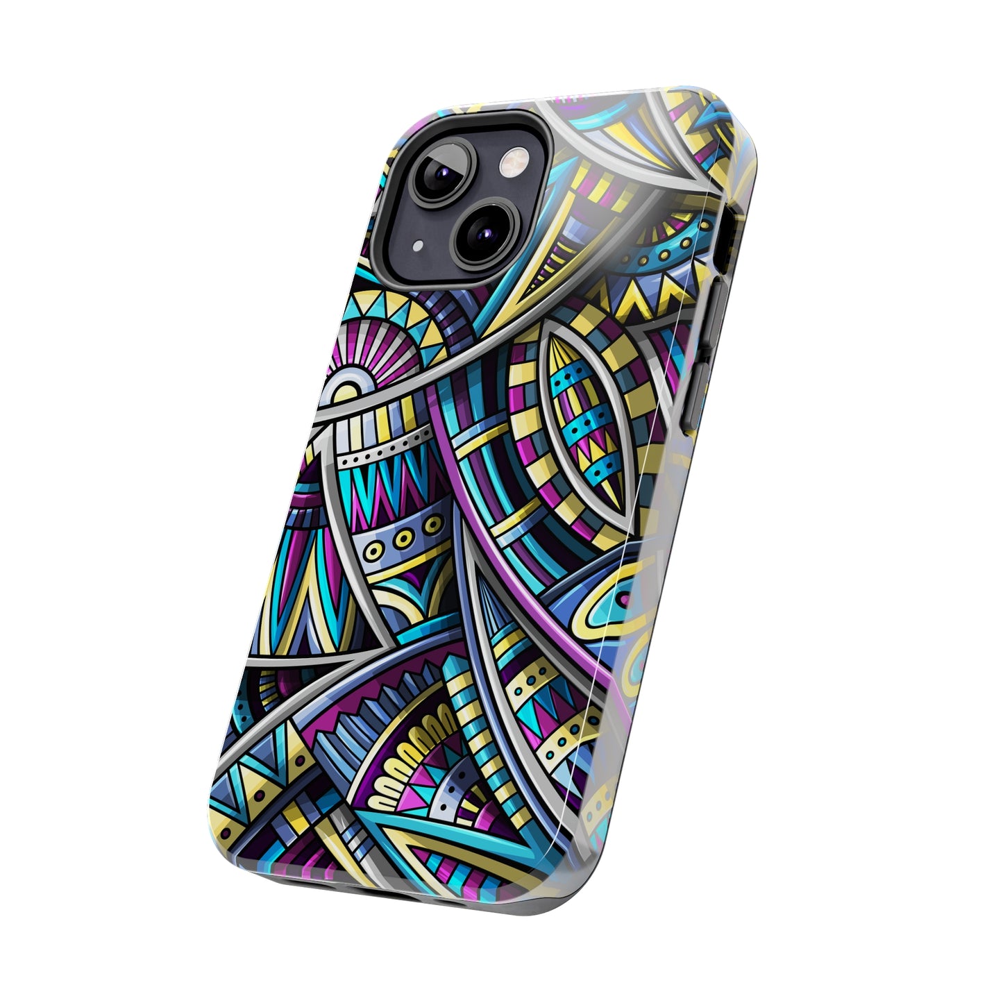 Tribal Colorful Abstract Design Iphone Tough Phone Case