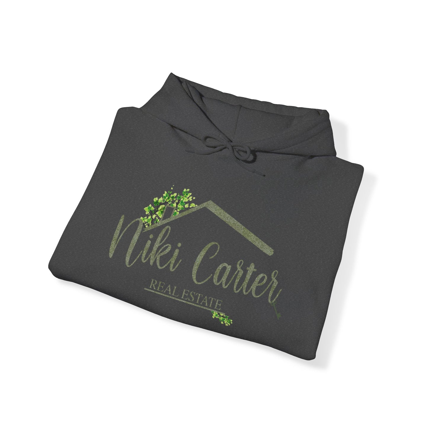 Niki Carter Olive Sparkle Logo, LPT on Back  - Hooded Sweatshirt S-5XL