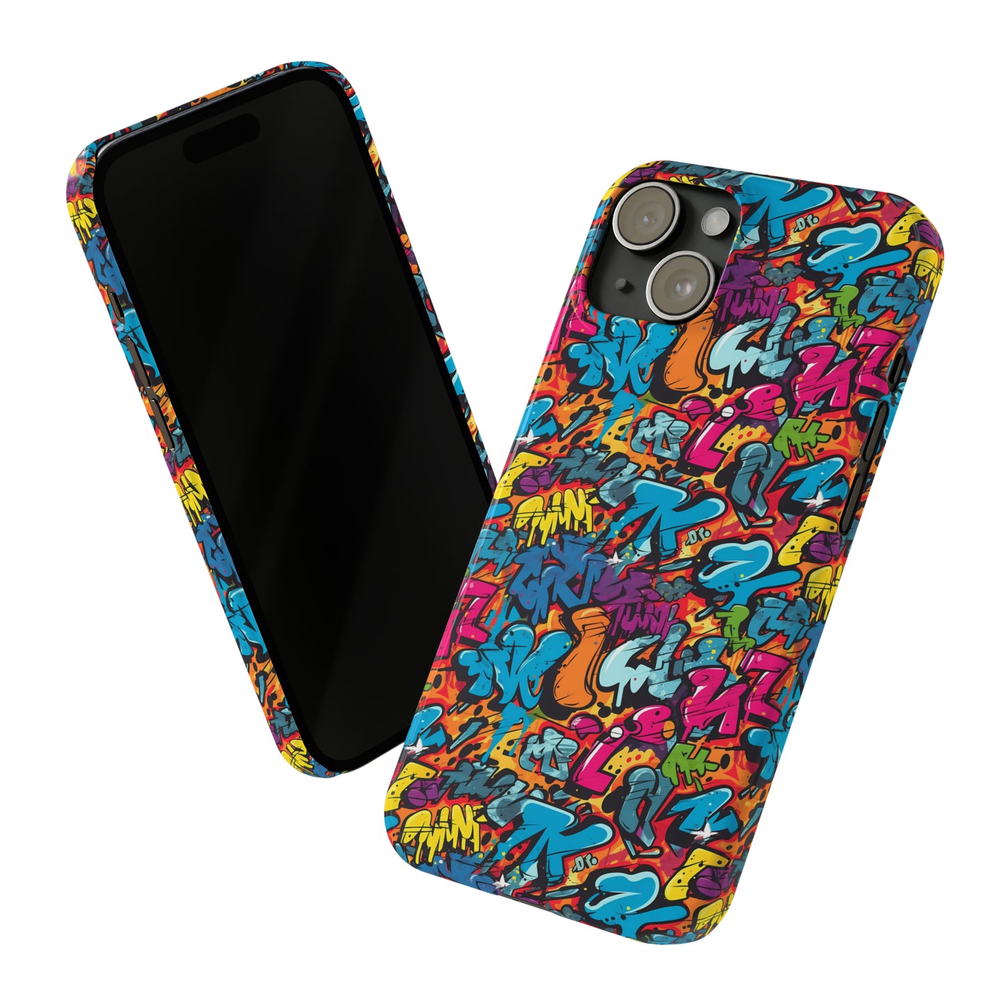 3D Street Art Graffiti Design Iphone 15-12 Slim Phone Case