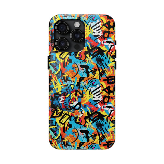 Abstract Colorful Street Art Graffiti Design Iphone Tough Phone Case