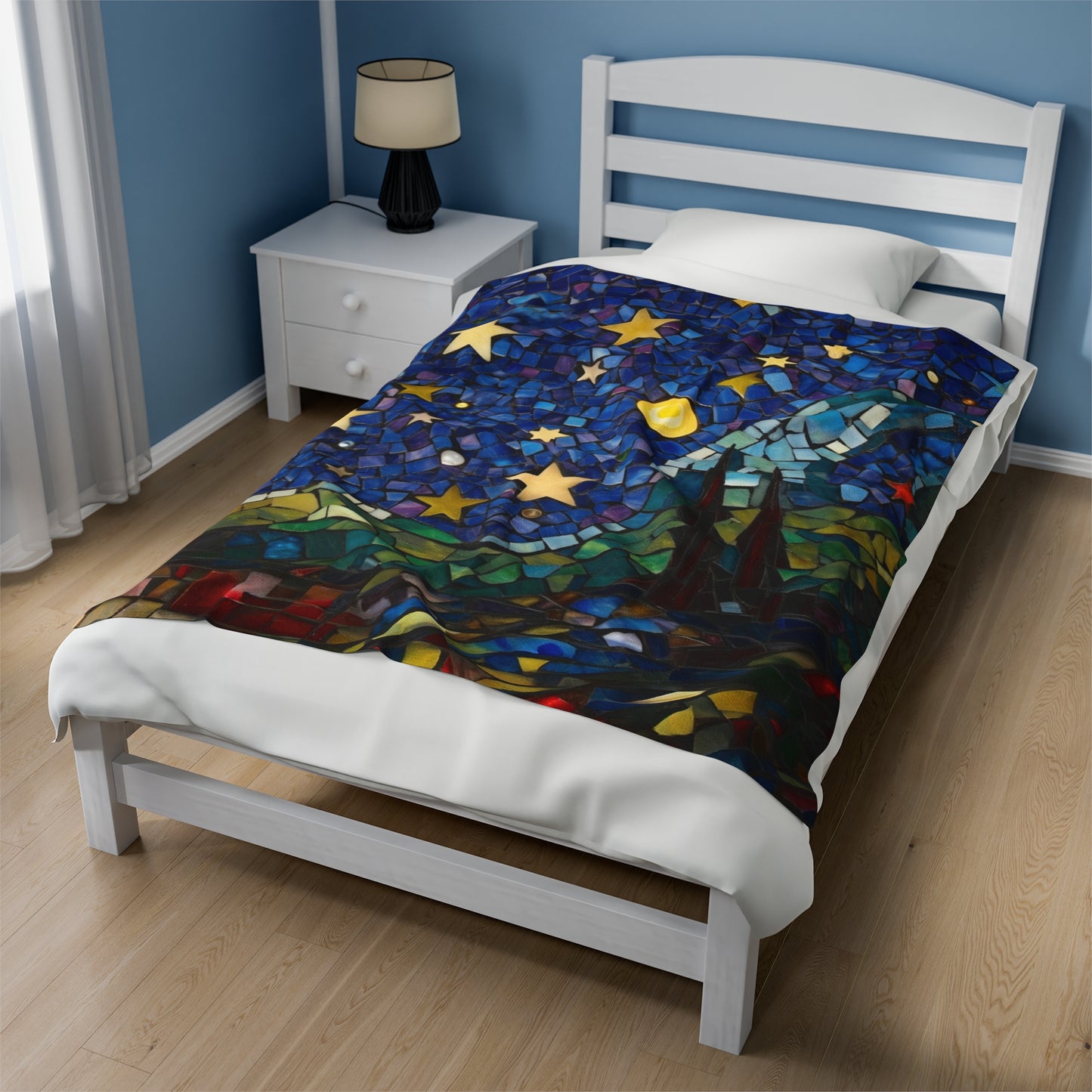 Starry Sky Nighttime Velveteen Plush Blanket 3 Sizes