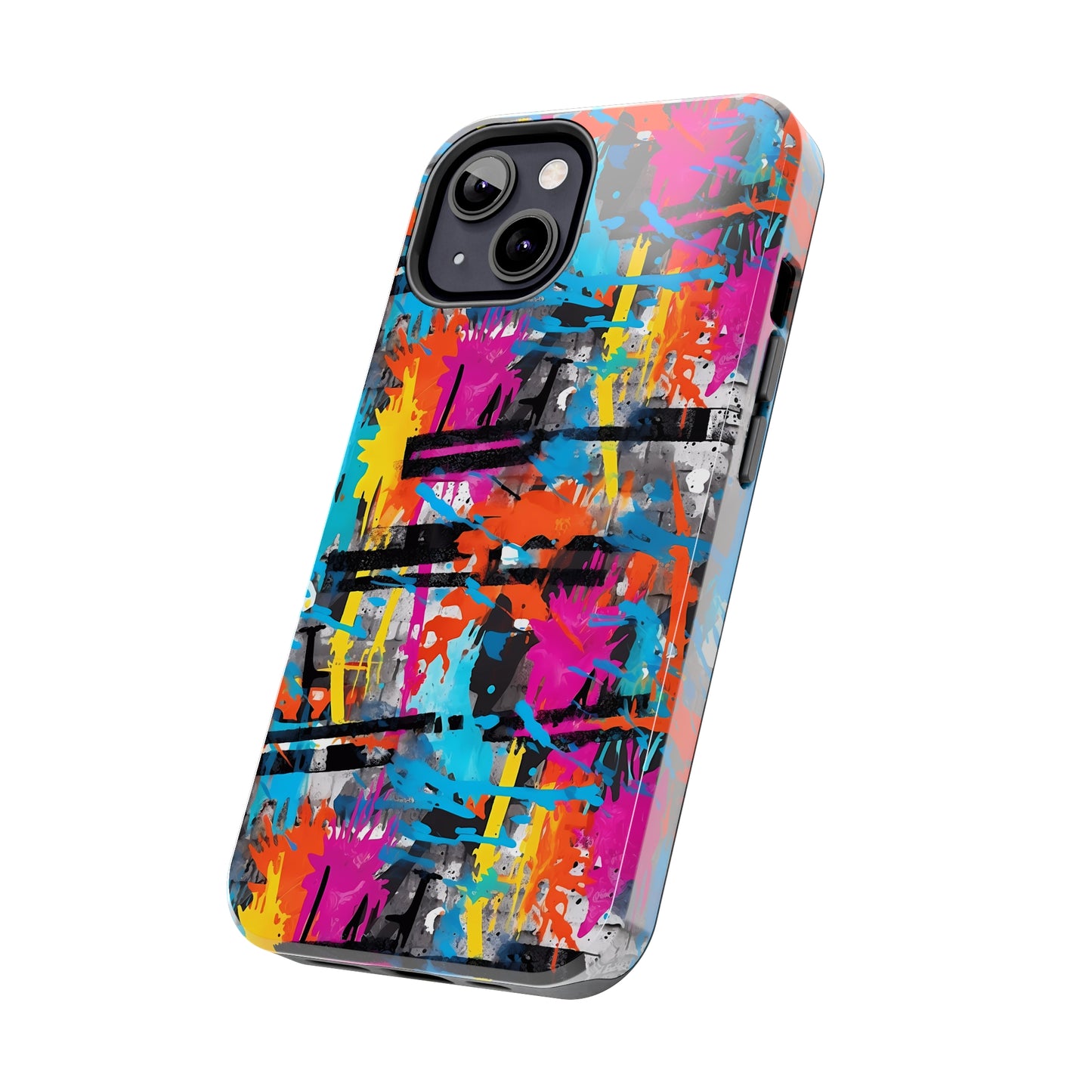 Rainbow Color Abstract Graffiti Design Iphone Tough Phone Case