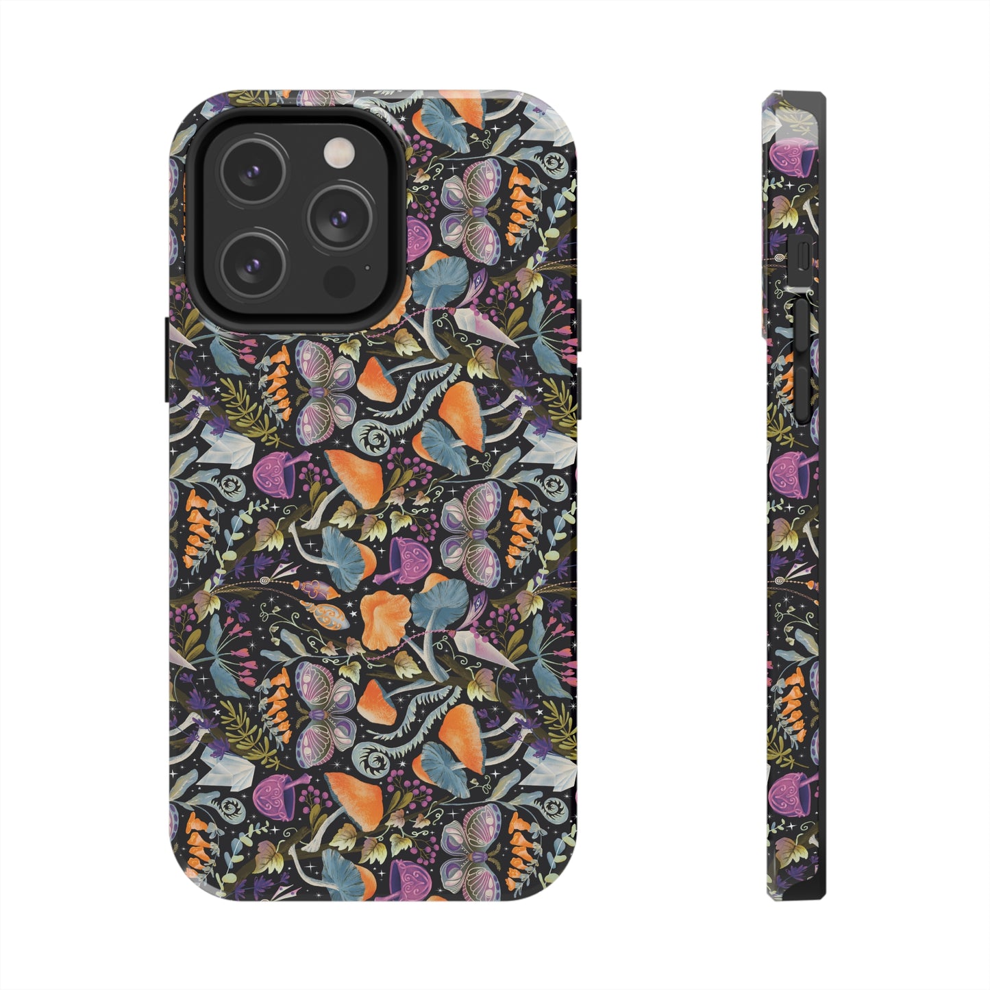 Whimsical Witches' Haven Mystical Garden of Mushrooms and Butterflies Iphone Tough Phone Case