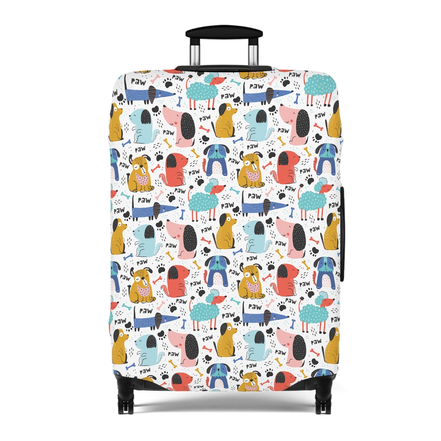 Playful Pups: Colorful Cartoon Dogs  - Luggage Protector and Cover 3 Sizes