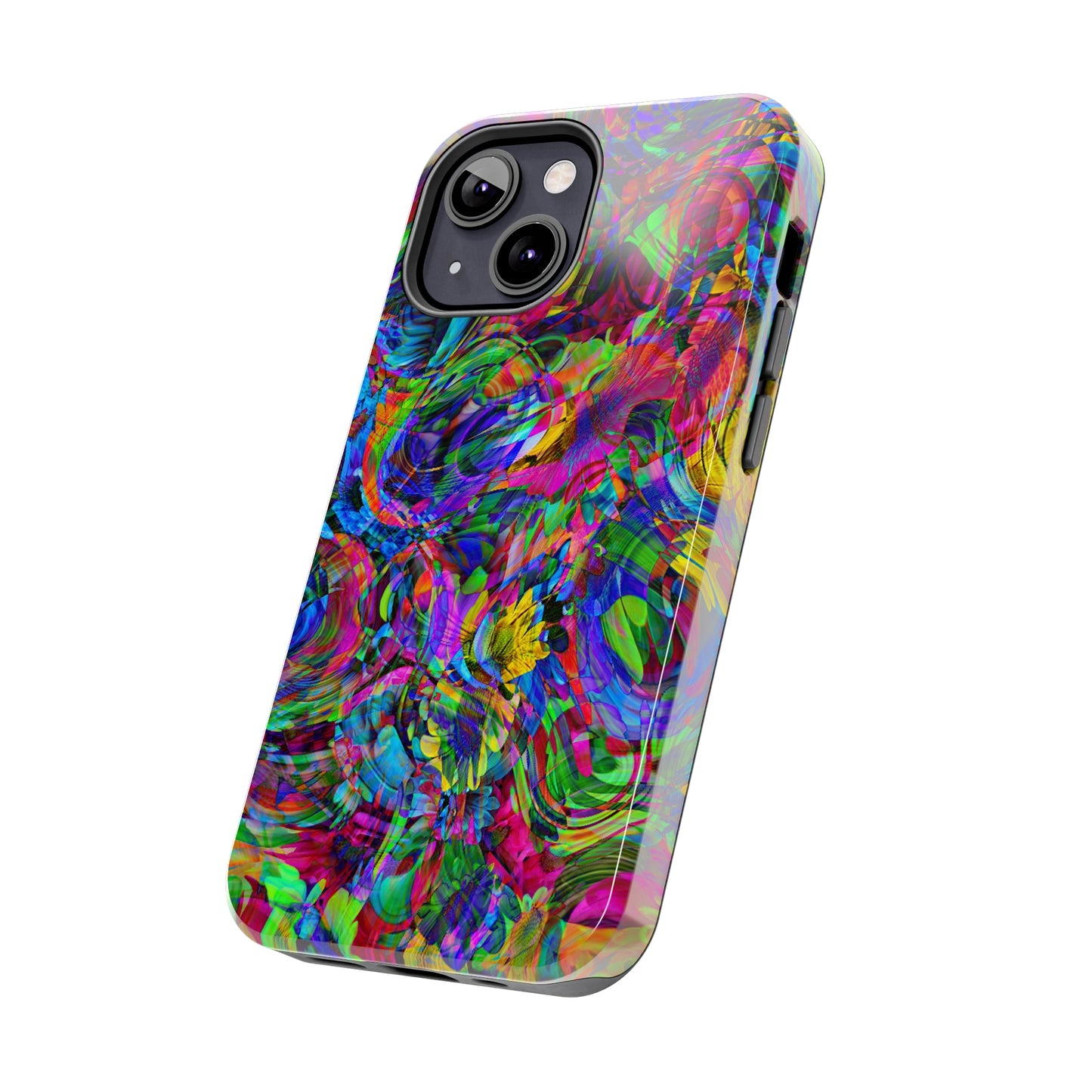 Rainbow Swirls Design Iphone Tough Phone Case