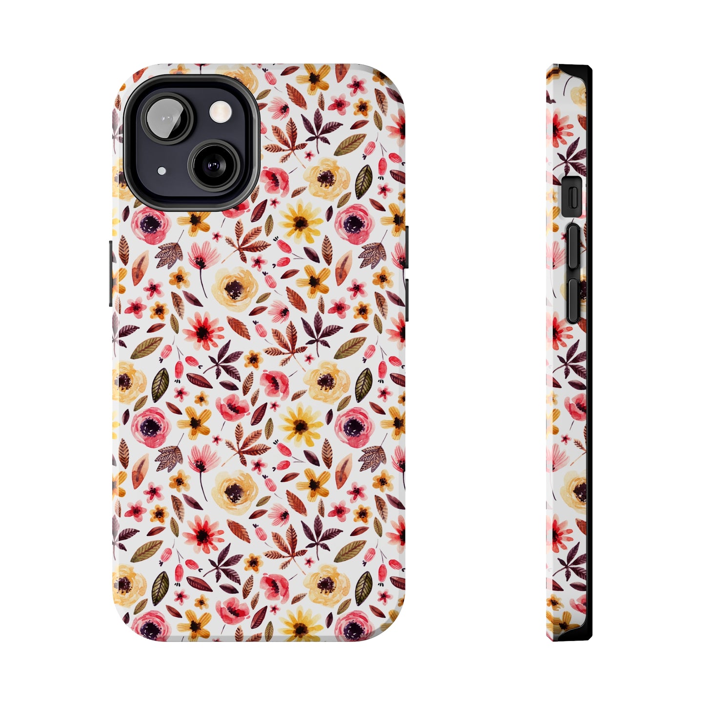 Pink & Yellow Spring Flowers Iphone Tough Phone Case