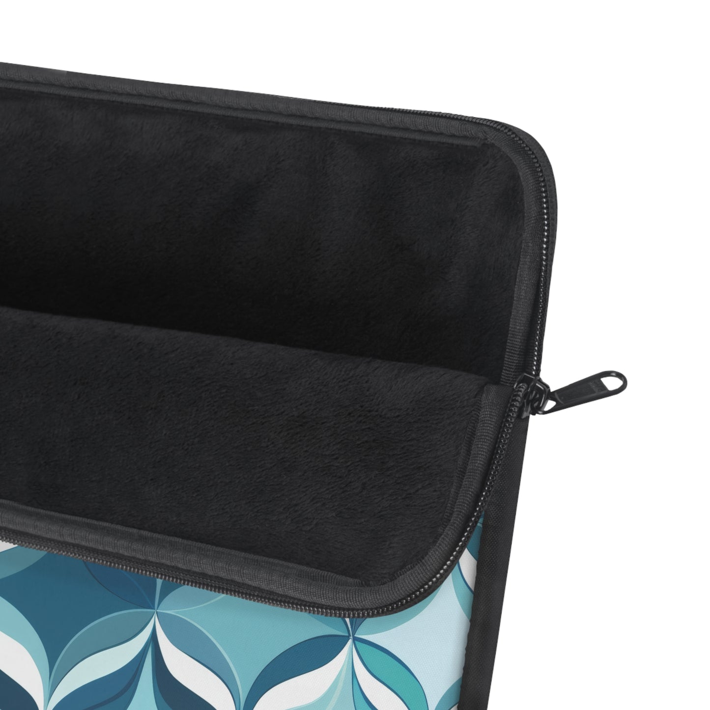 Modern Chic Aqua and Cream Geometric Pattern Laptop or Ipad Protective Sleeve 3 Sizes Available