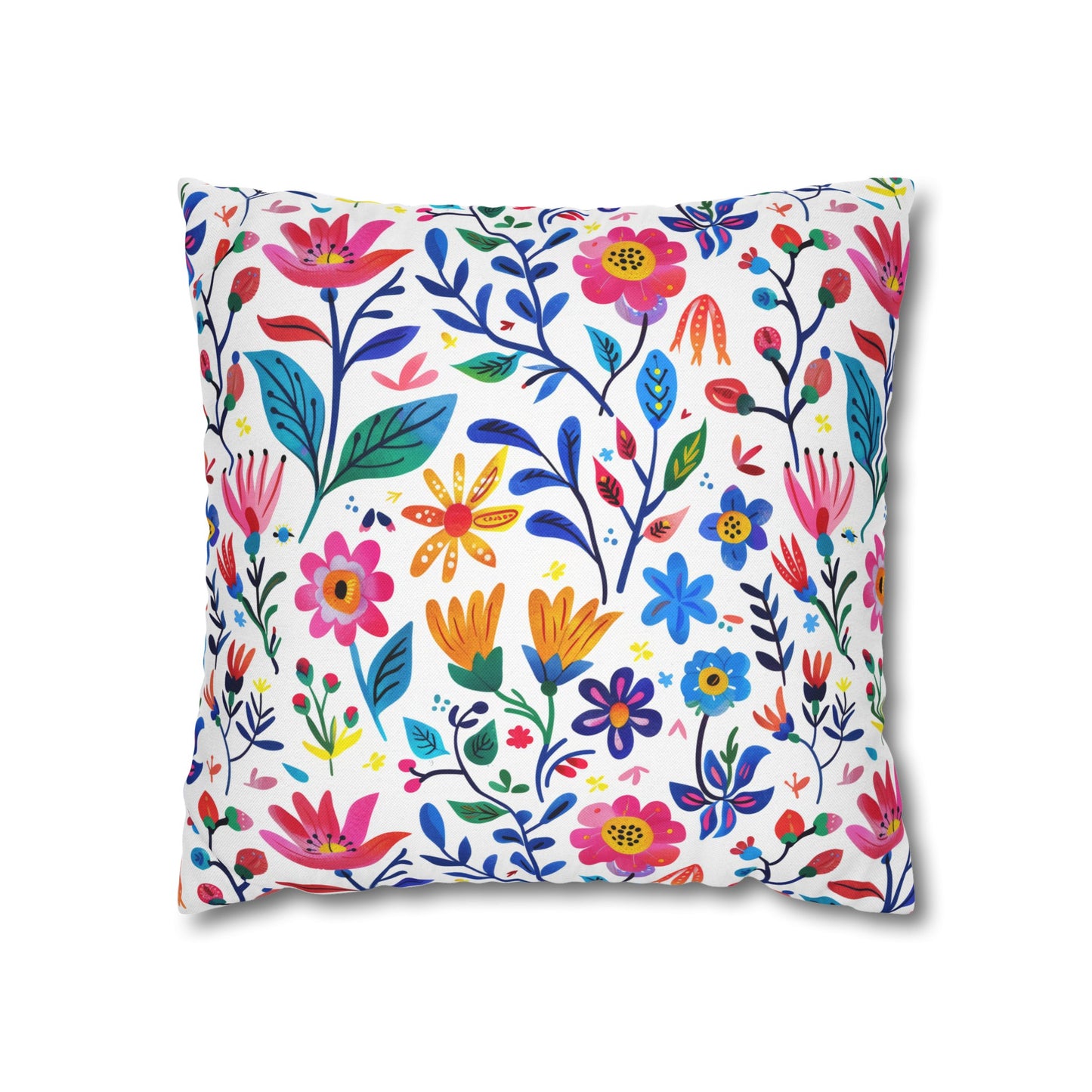 Blossoming Beauties: Charming Floral Blooms to Welcome Spring Spun Polyester Square Pillowcase 4 Sizes