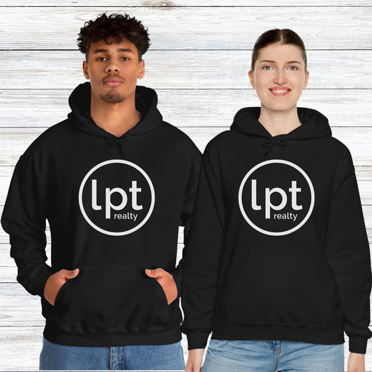 LPT Realty Logo in White - Hooded Sweatshirt S-5XL