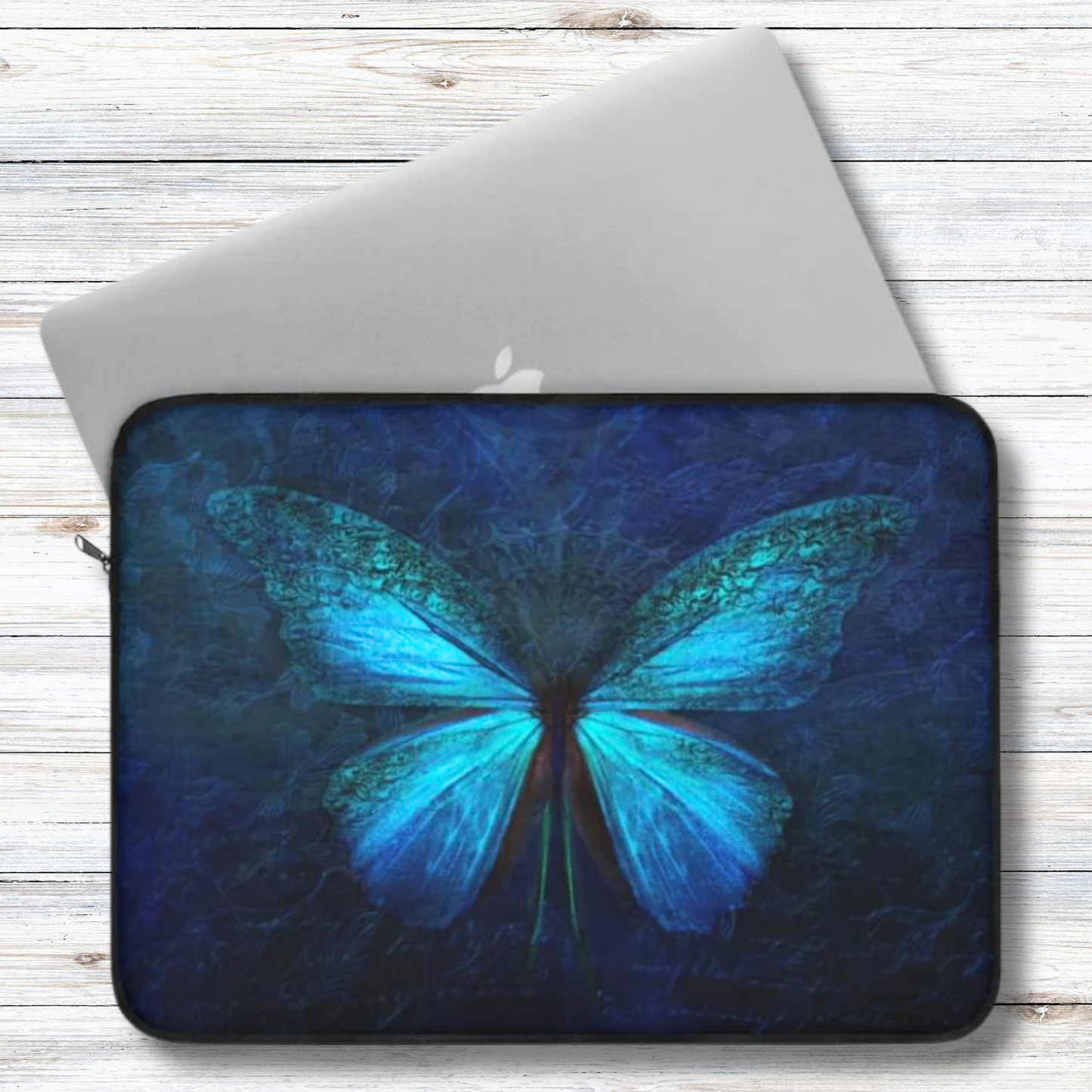 Mystical Blue Night Butterfly - Laptop or Ipad Protective Sleeve 3 Sizes