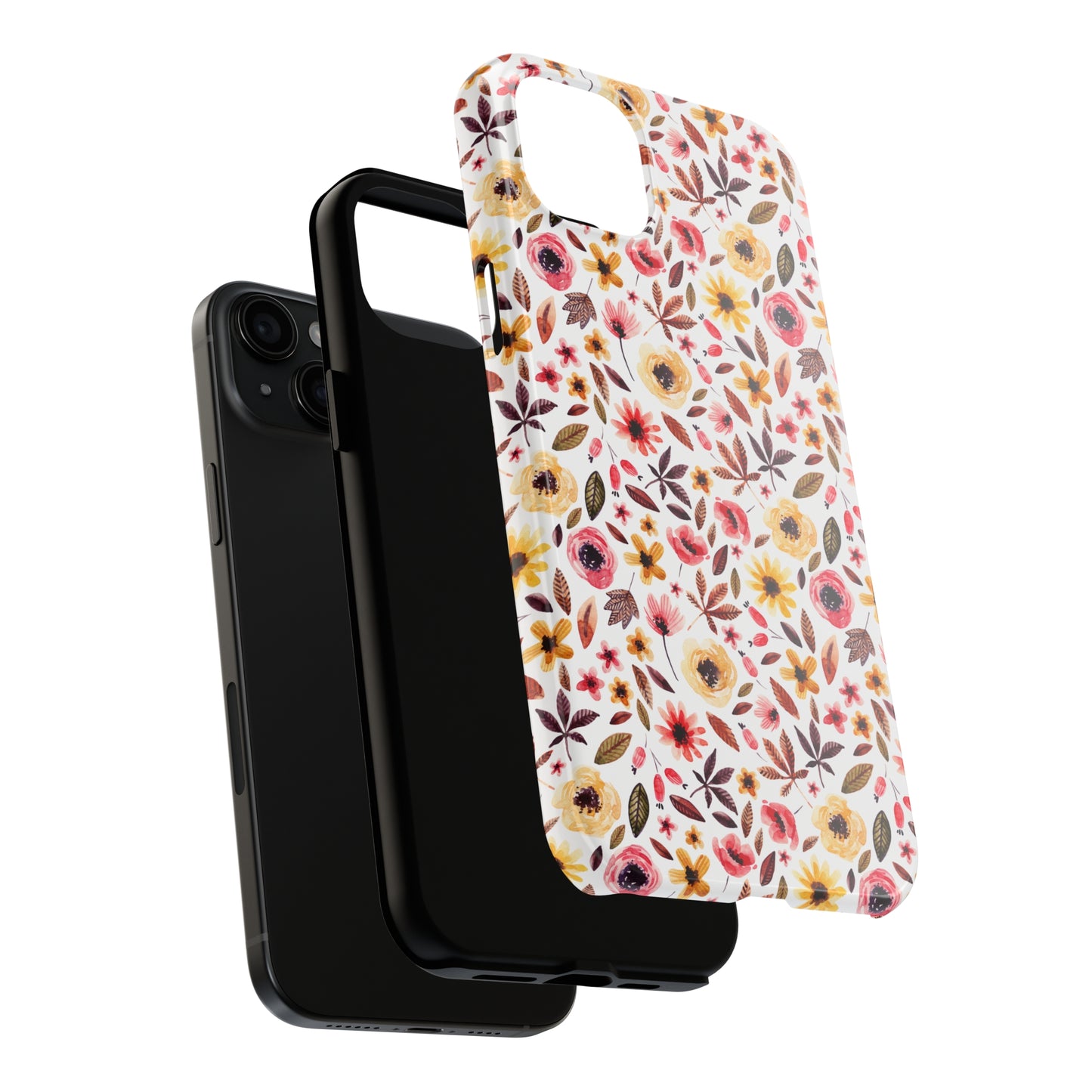 Pink & Yellow Spring Flowers Iphone Tough Phone Case