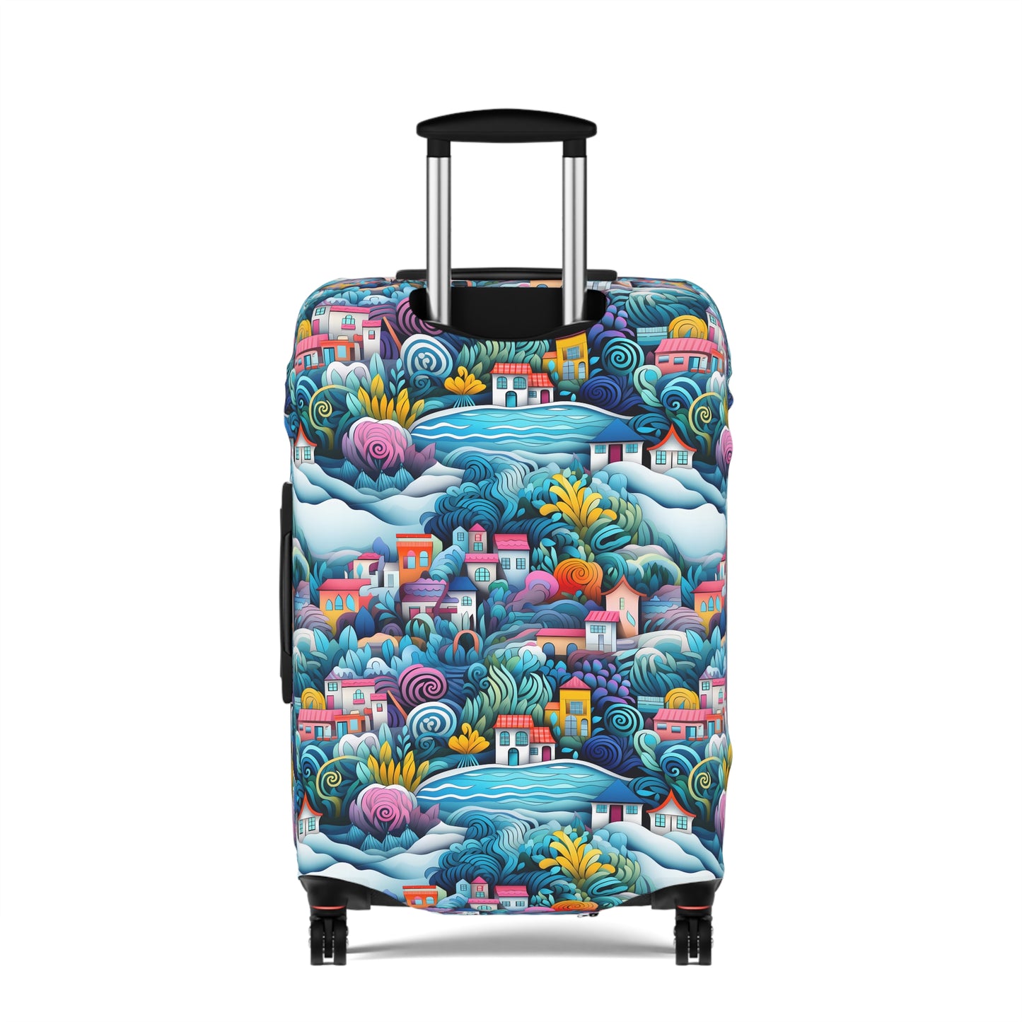 Coastal Charm Houses Inspired by South Carolina's Seaside  - Luggage Protector and Cover 3 Sizes