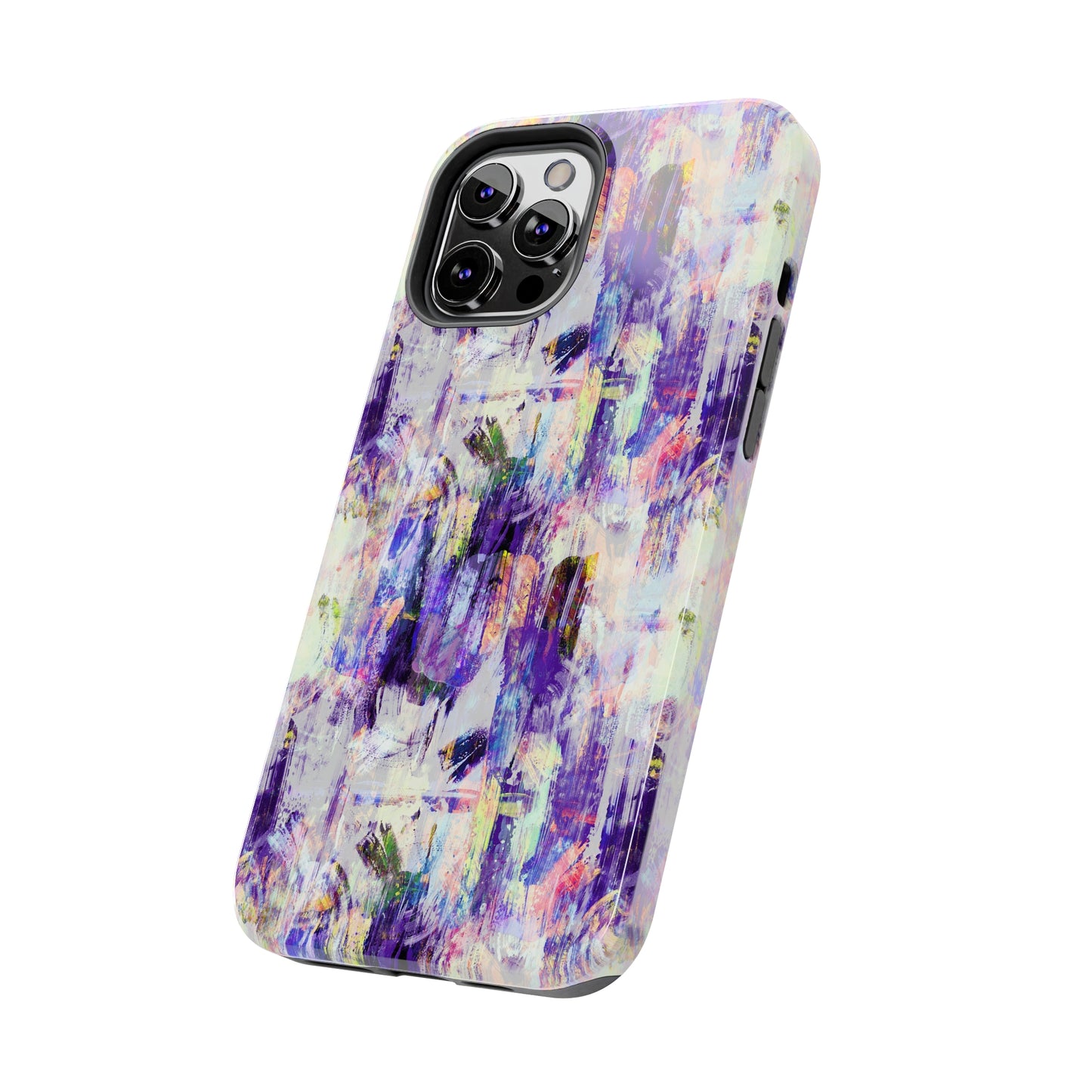 Purple Spring Painted Abstract Iphone Tough Phone Case