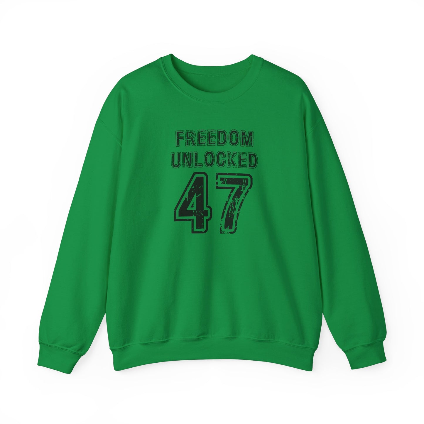 Freedom Unlock 47 in Black Crewneck Sweatshirt Unisex S-5XL