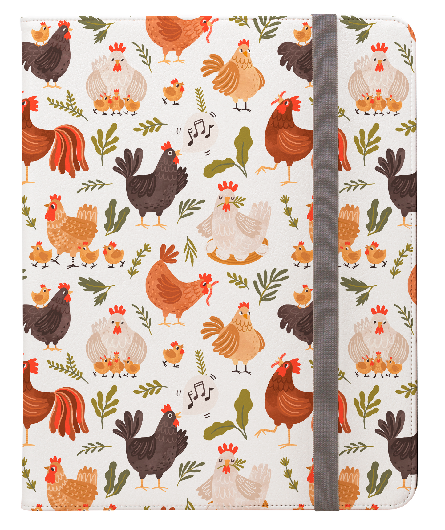 Quirky Farm Flock: Crazy Chickens on the Loose! Protective iPad Pro 11 & Pro 12.9 Protective Case and Pencil Holder