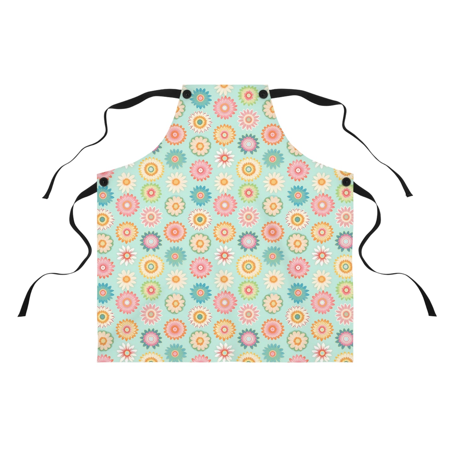 Retro Flower Design - Kitchen Chef Apron